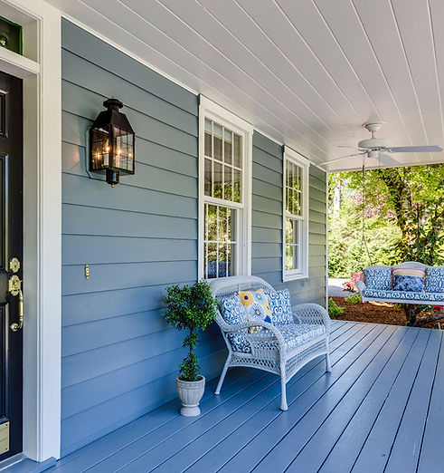 front patio of a new home