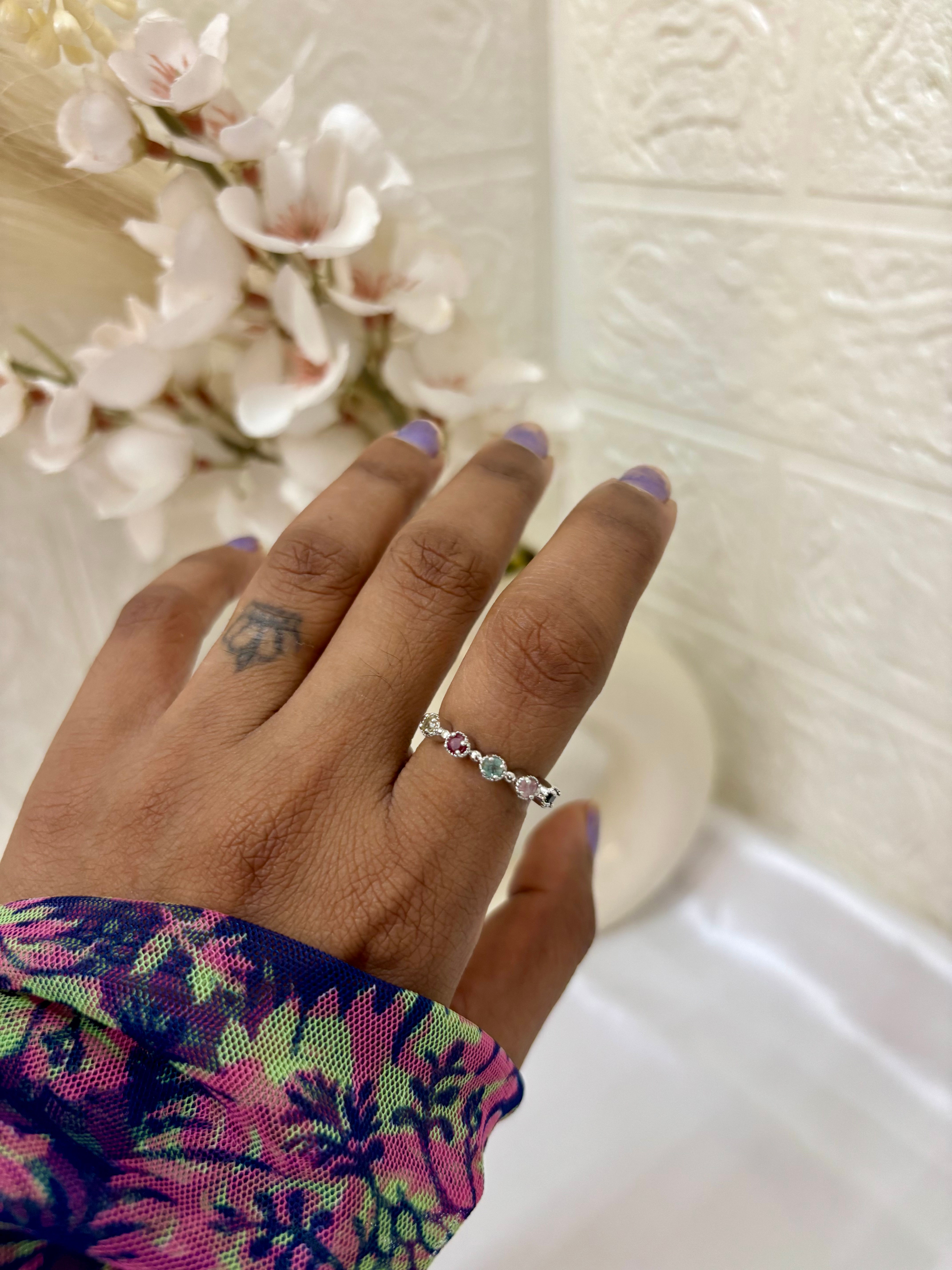 Multi Tourmaline Ring