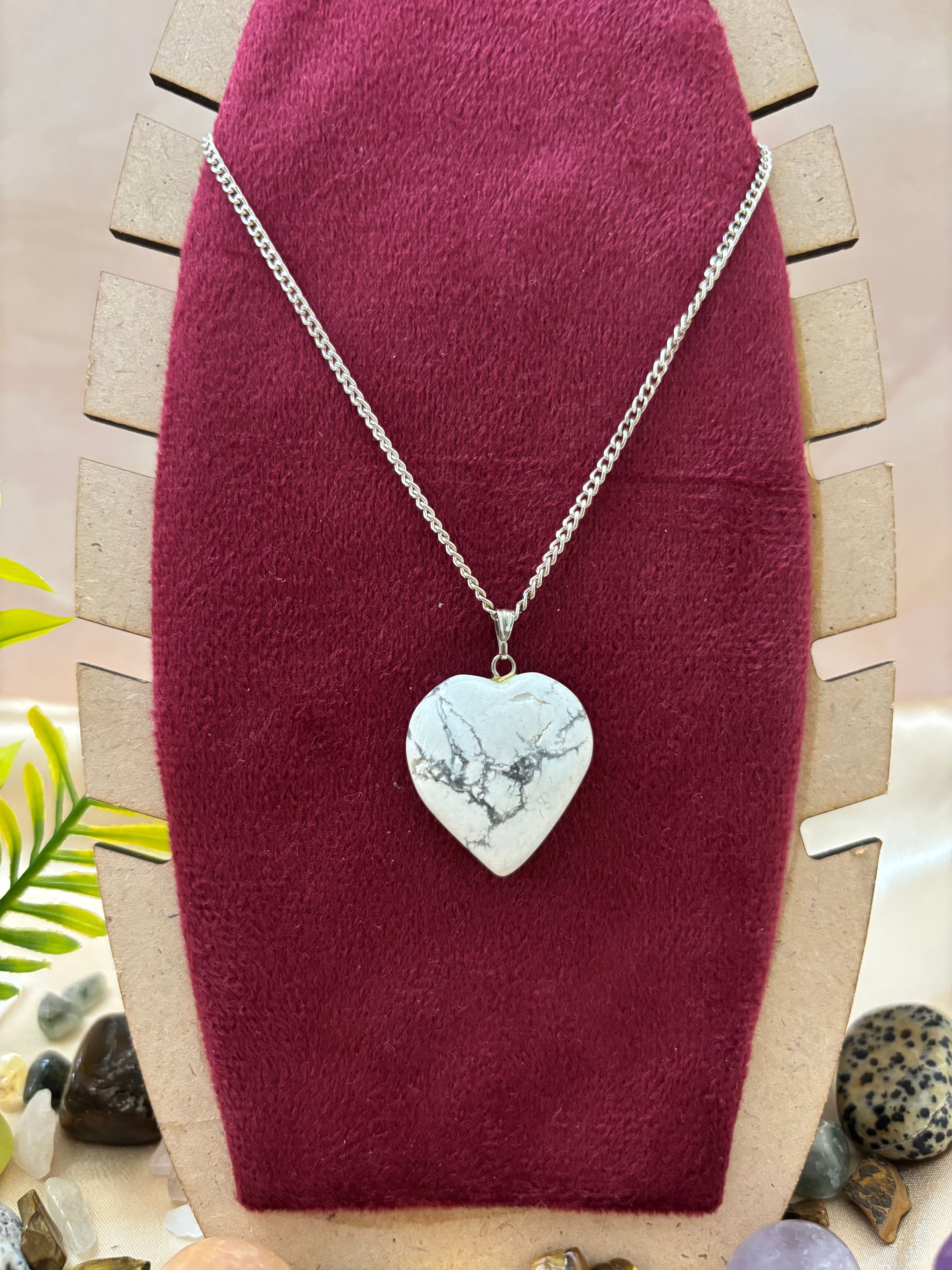 Howlite Heart Shape Pendant