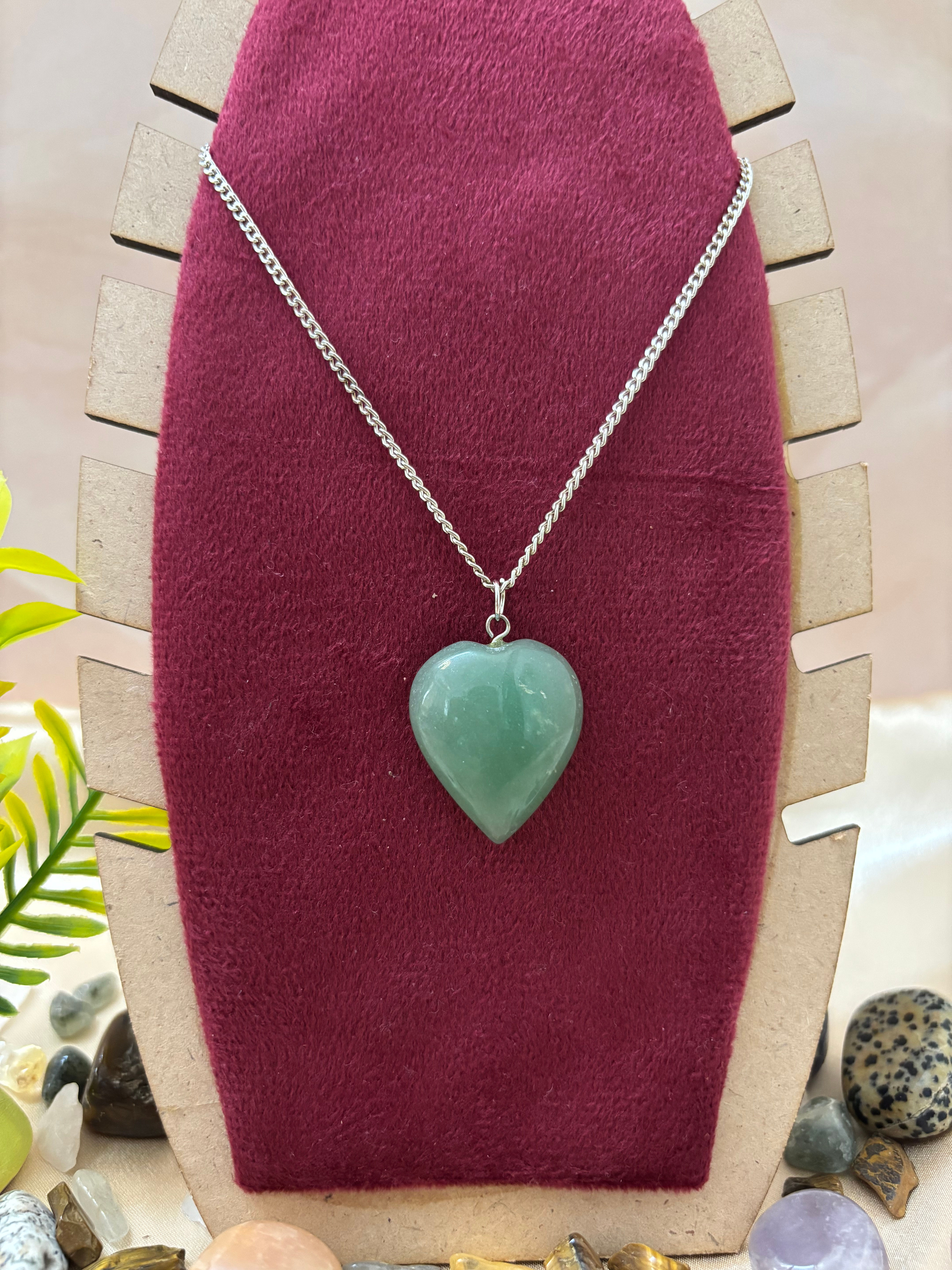 Green Aventurine Heart Shape Pendant