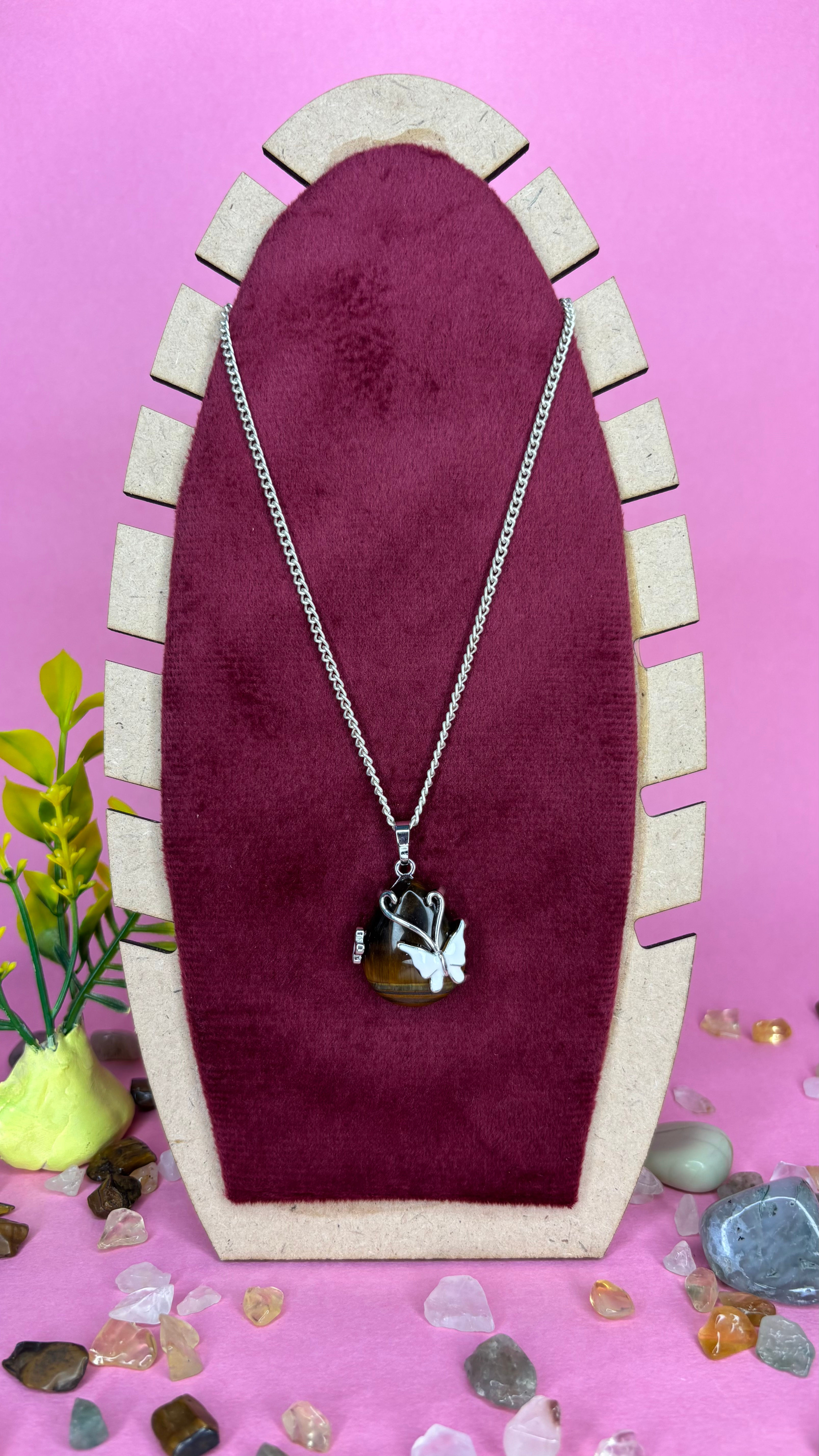 Tiger Eye Butterfly Pendant