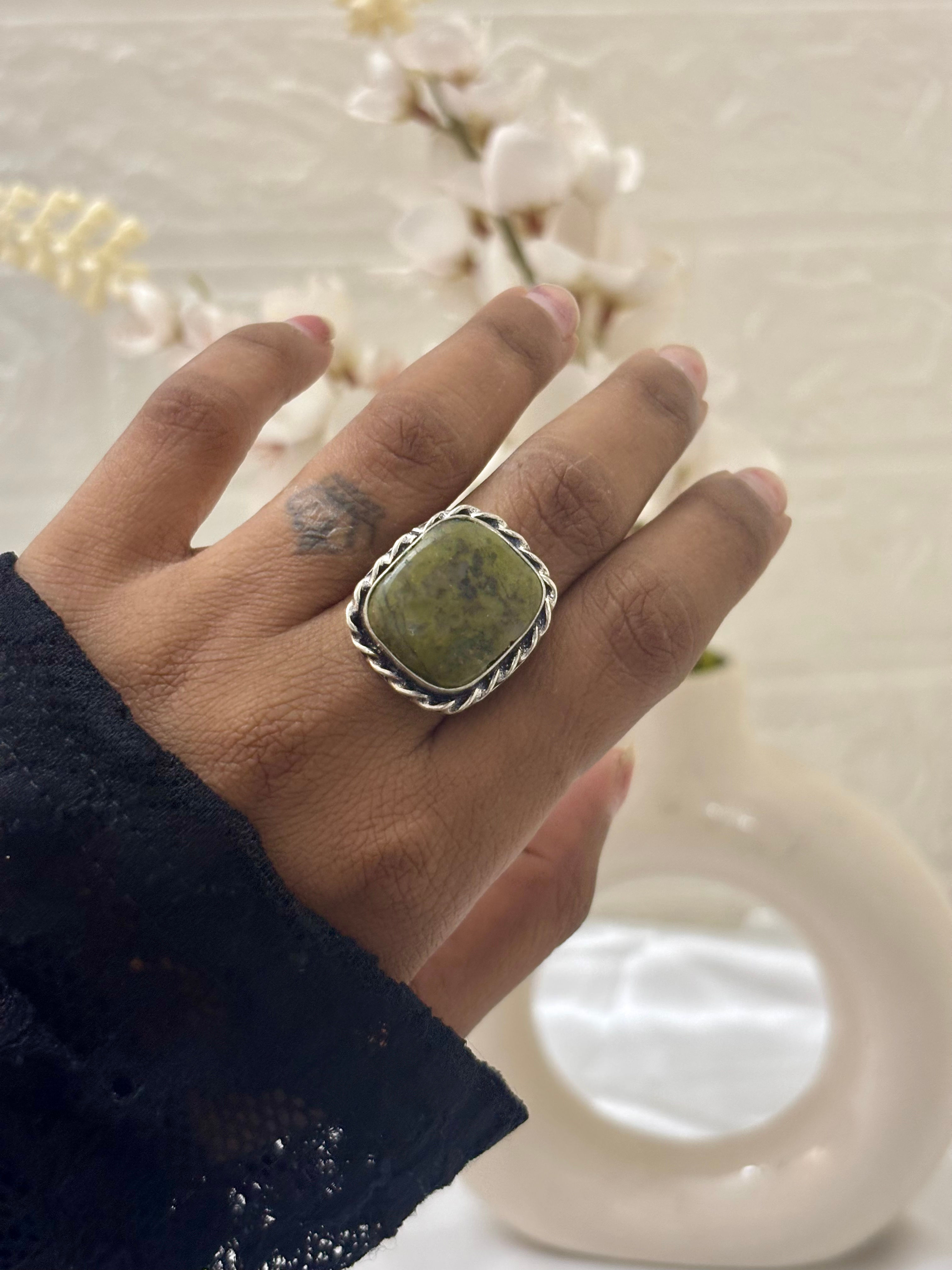 Unakite Ring