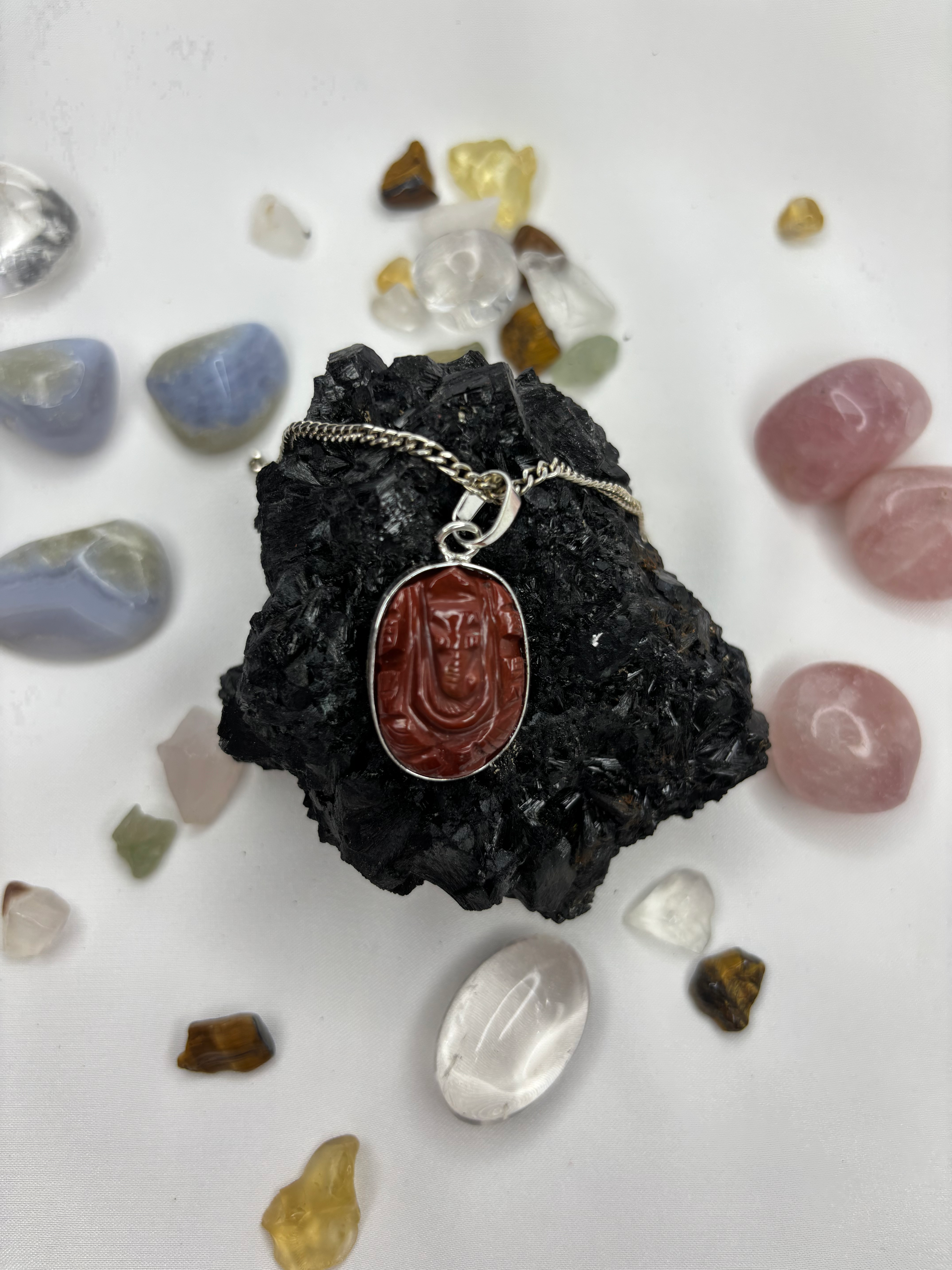 Red jasper - Ganpati Bappa Pendant
