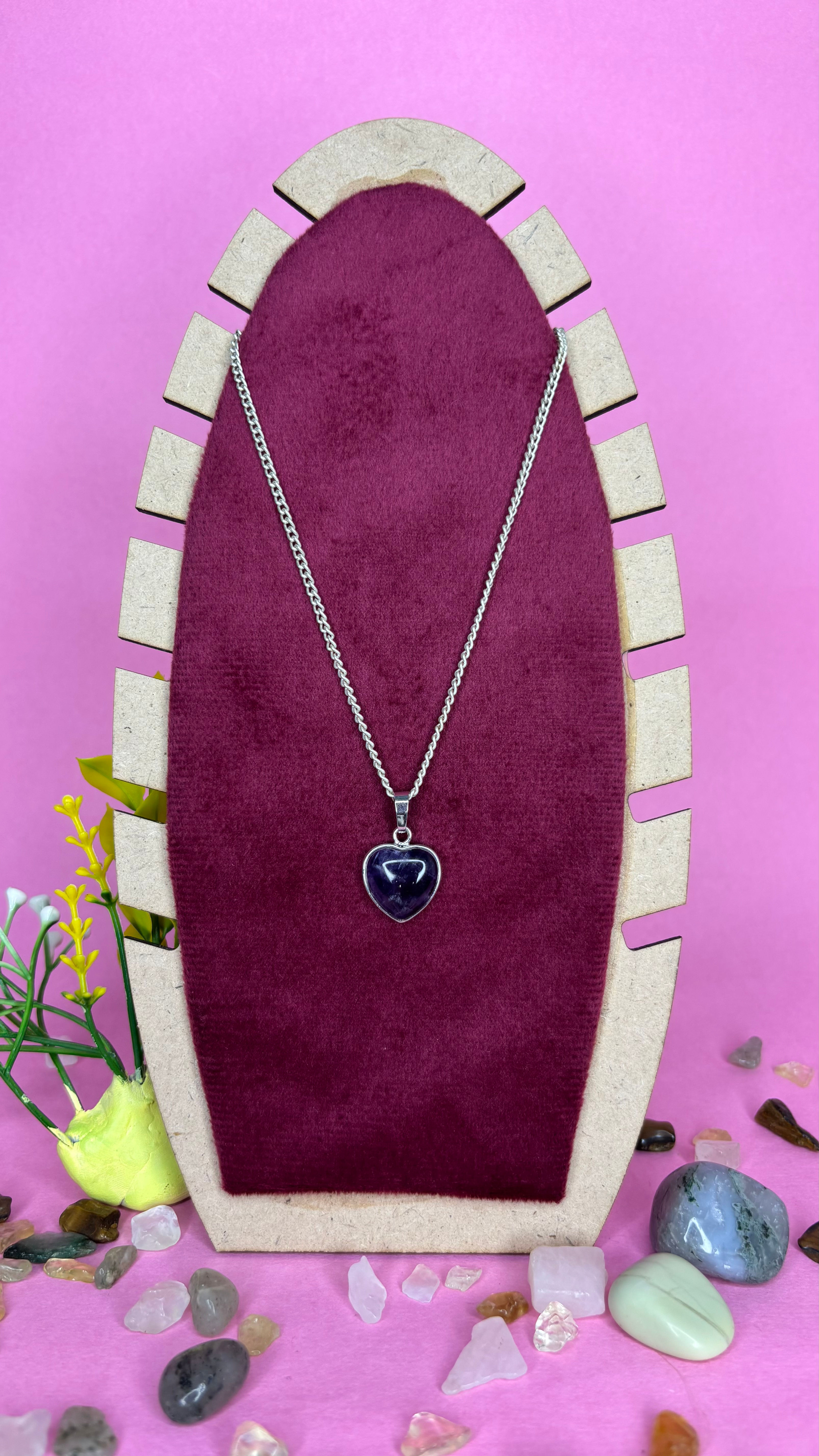 Amethyst Heart Shape Pendant