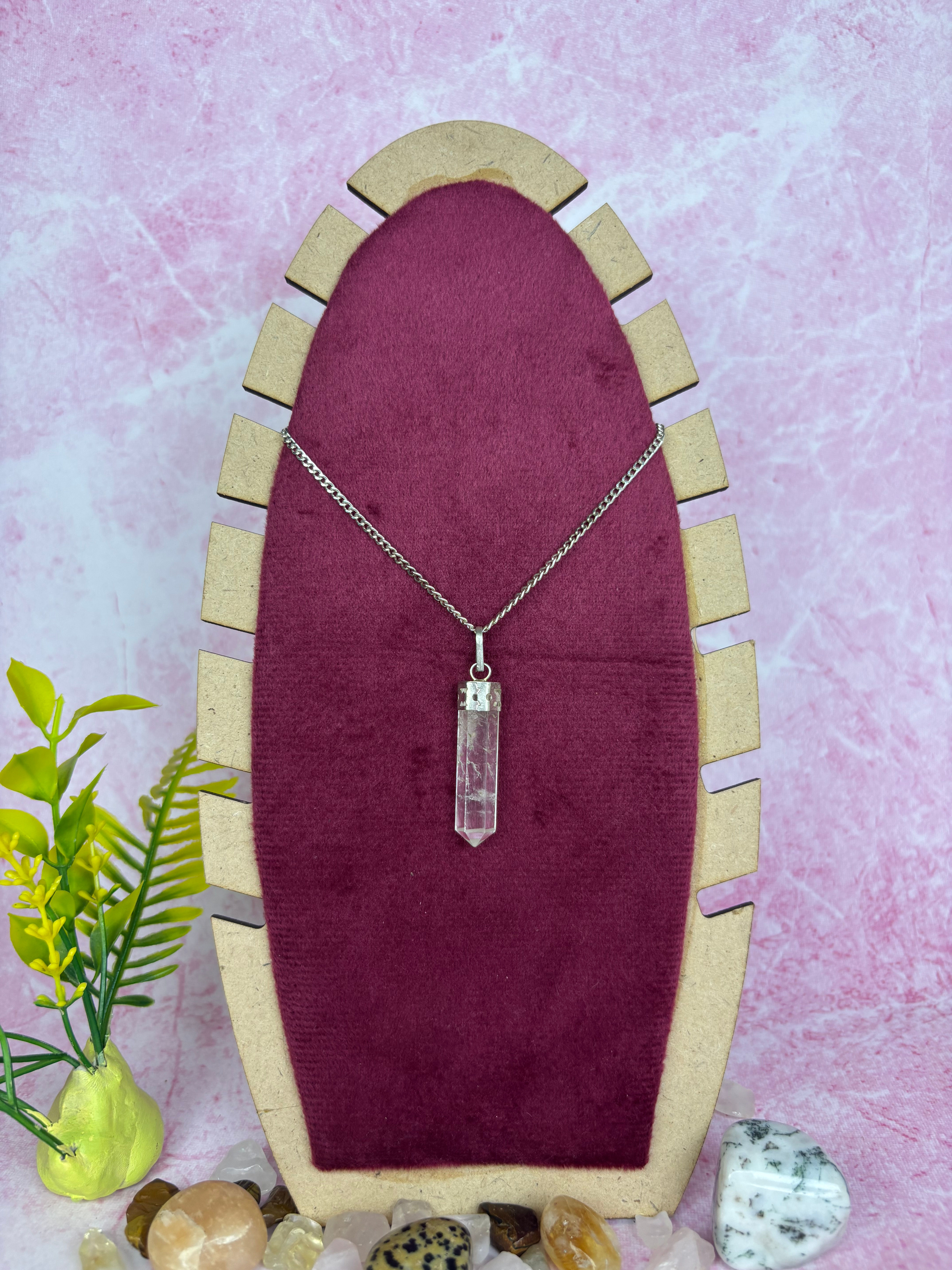 Clear Quartz Pencil Pendant