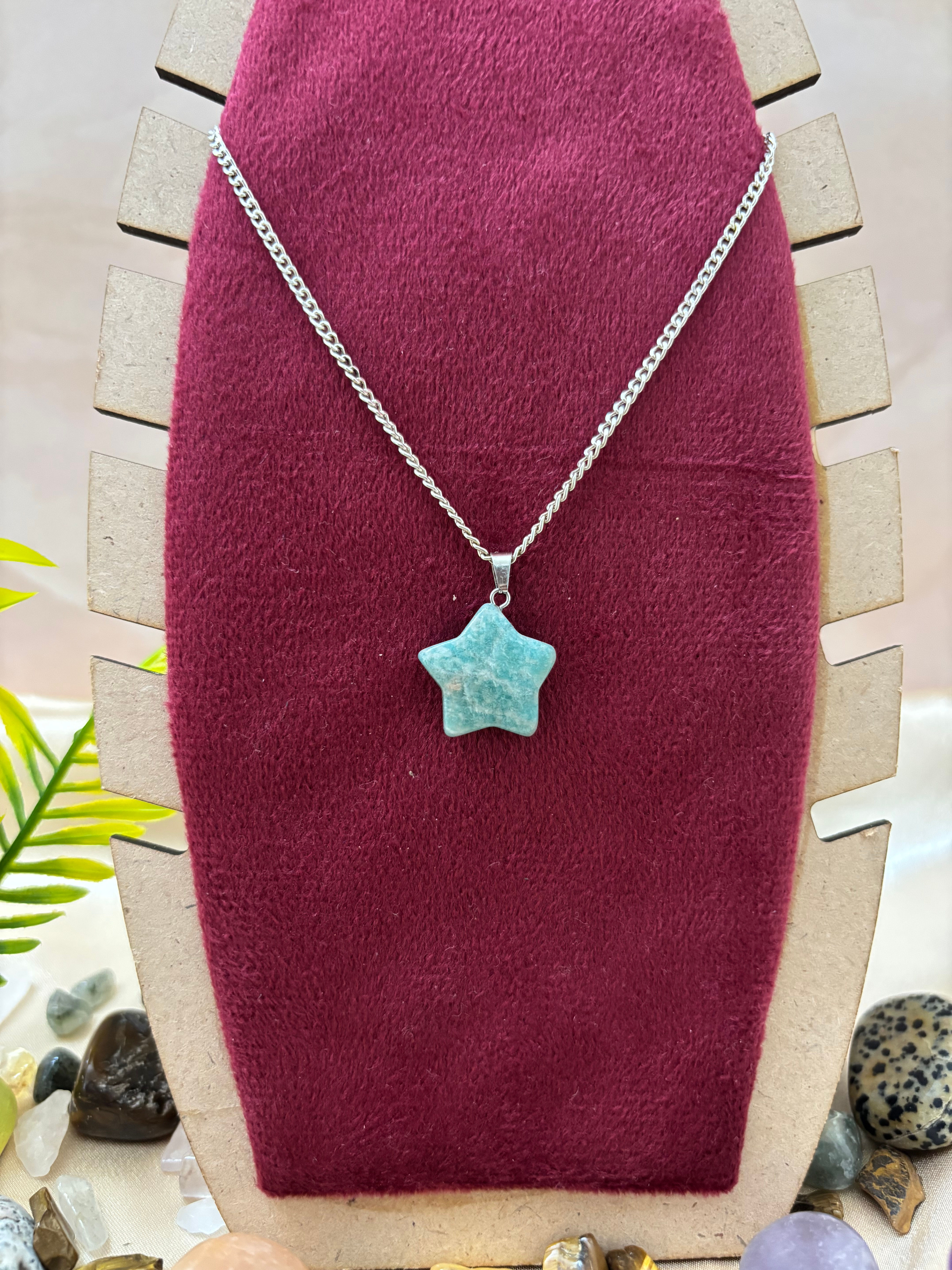 Amazonite Star Shape Pendant
