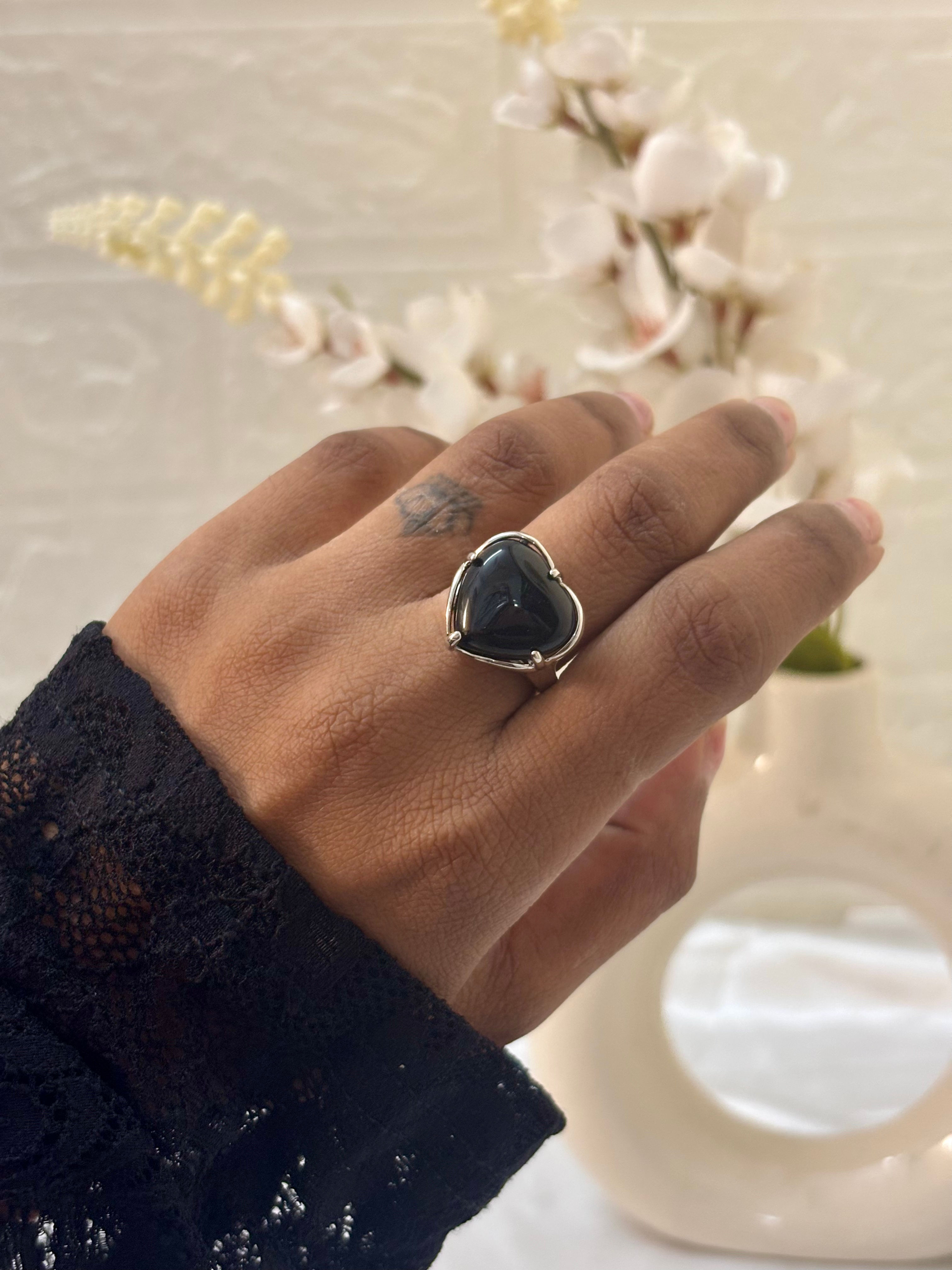 Black Obsidian Ring