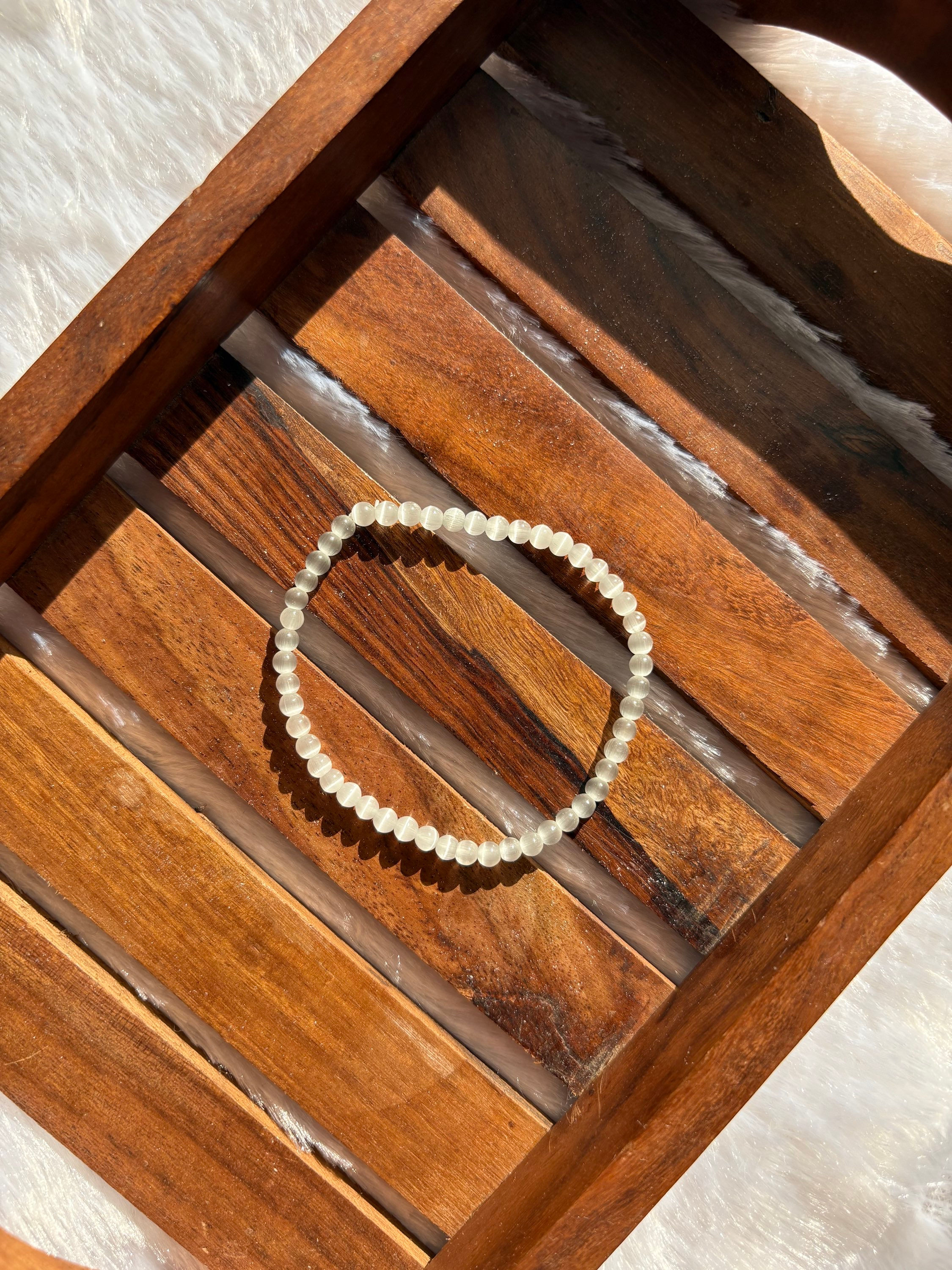 Selenite Bracelet 4 MM