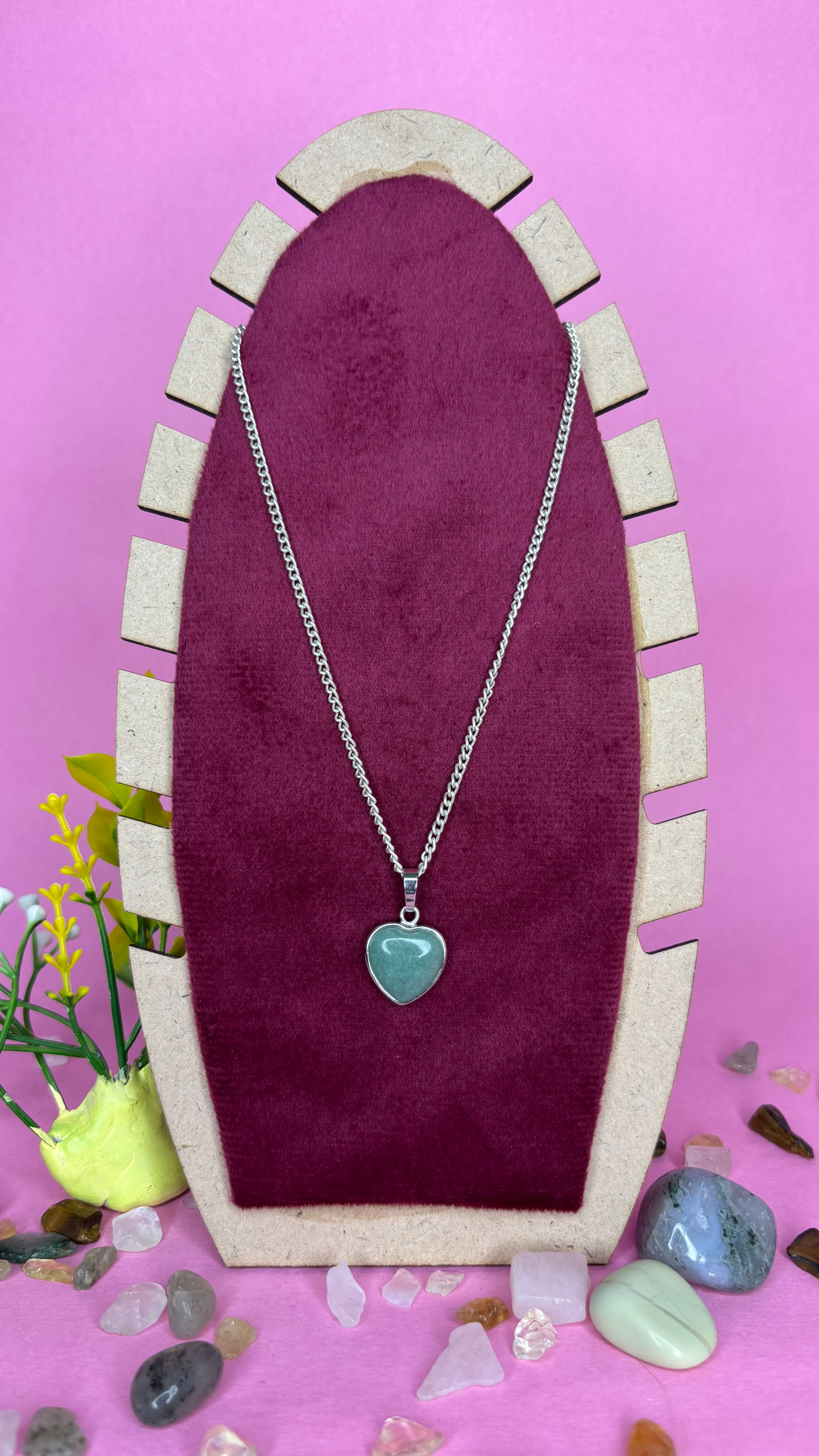 Green Aventurine Heart Shape Pendant