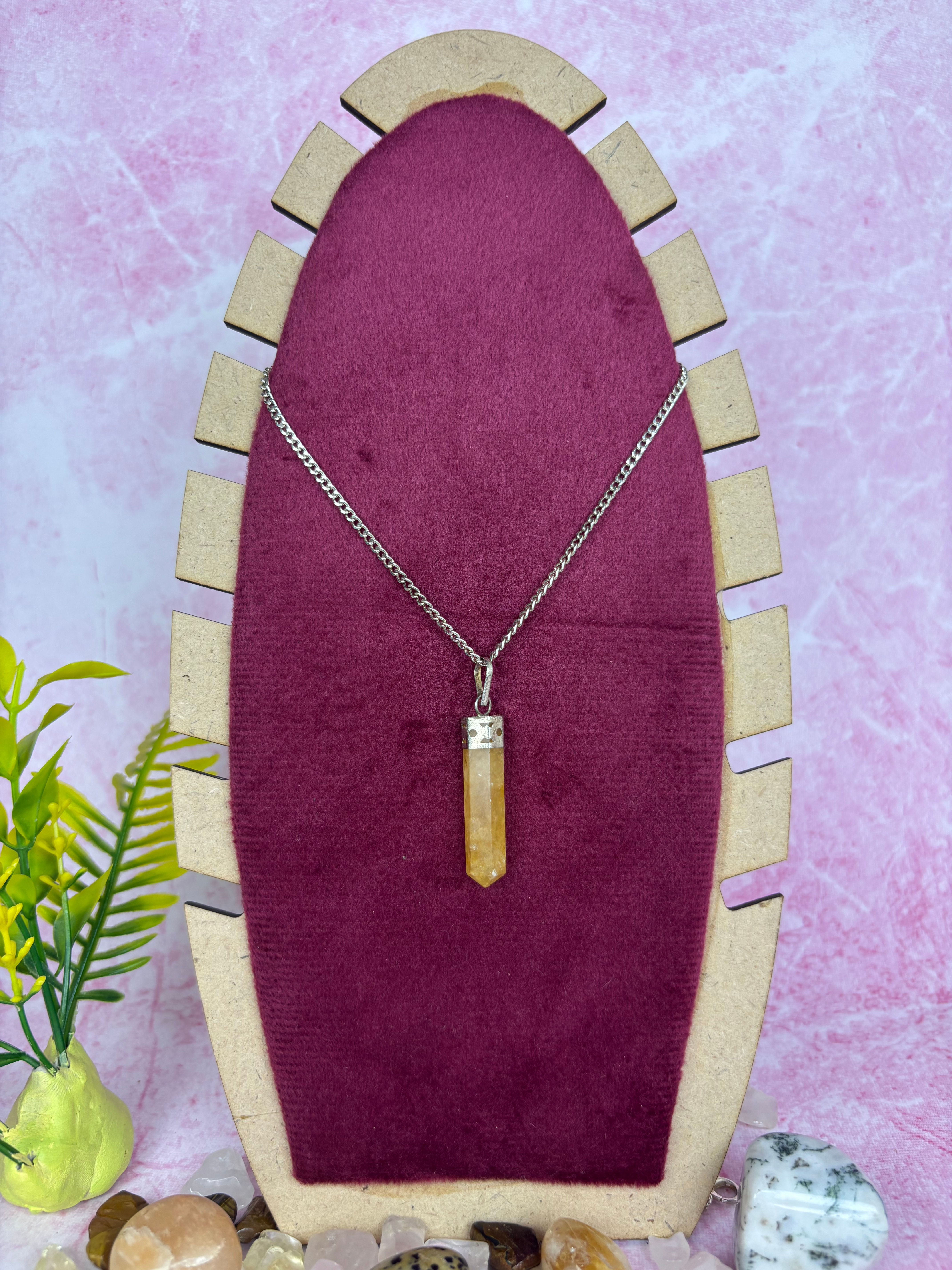 Citrine Pencil Pendant