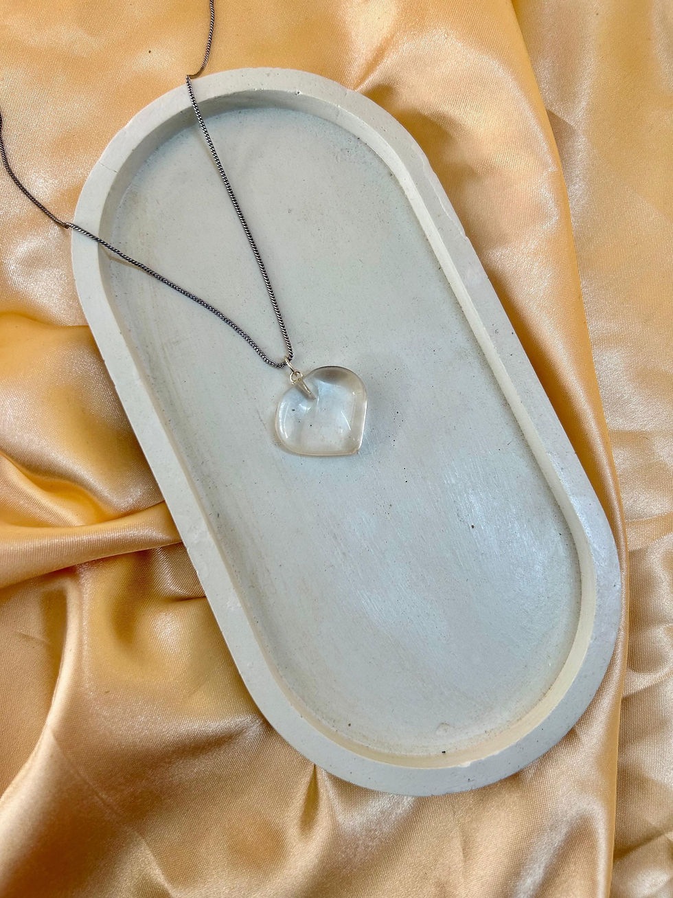 Clear Quartz Heart Pendant
