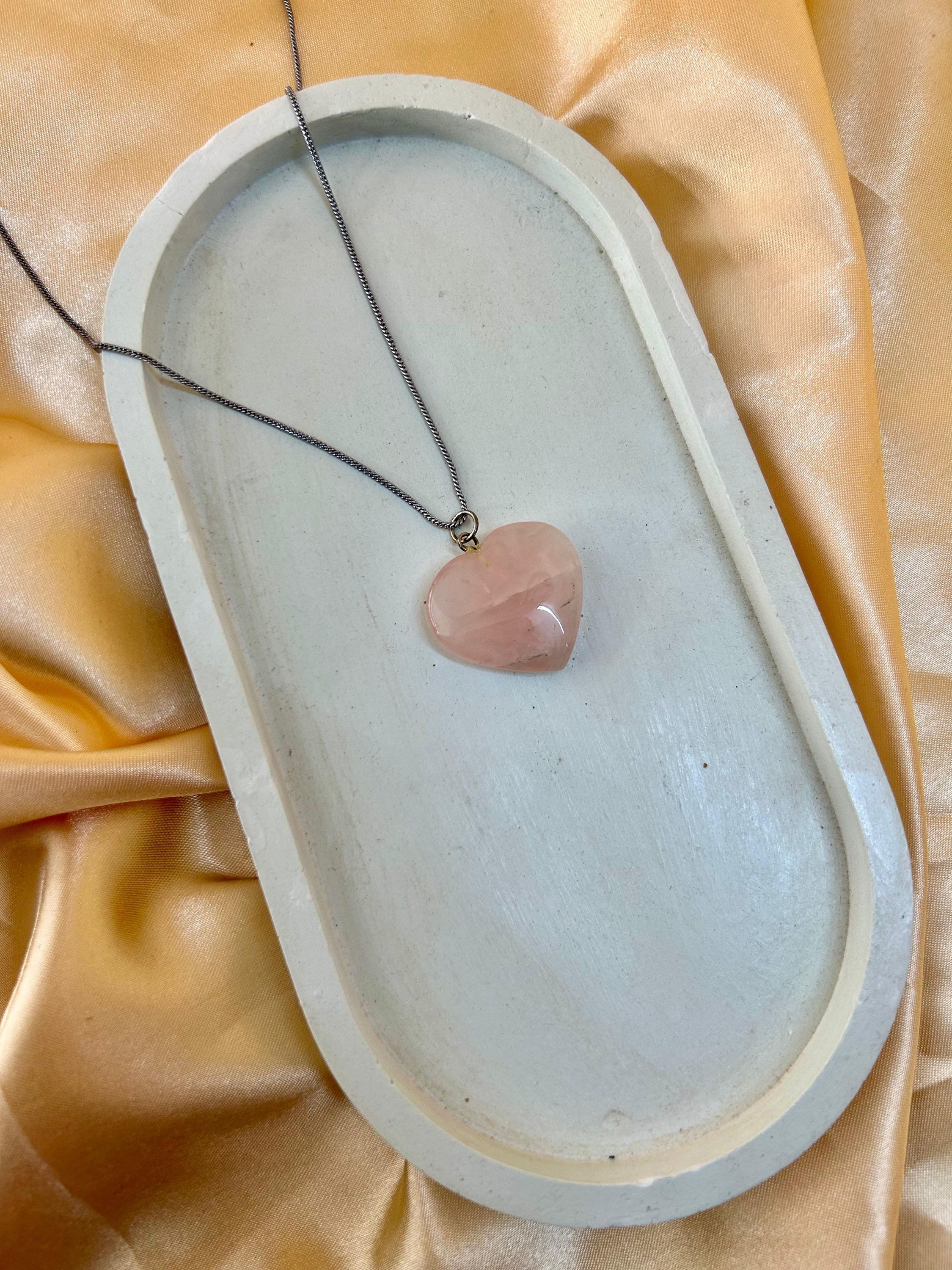 Rose Quartz Heart Pendant