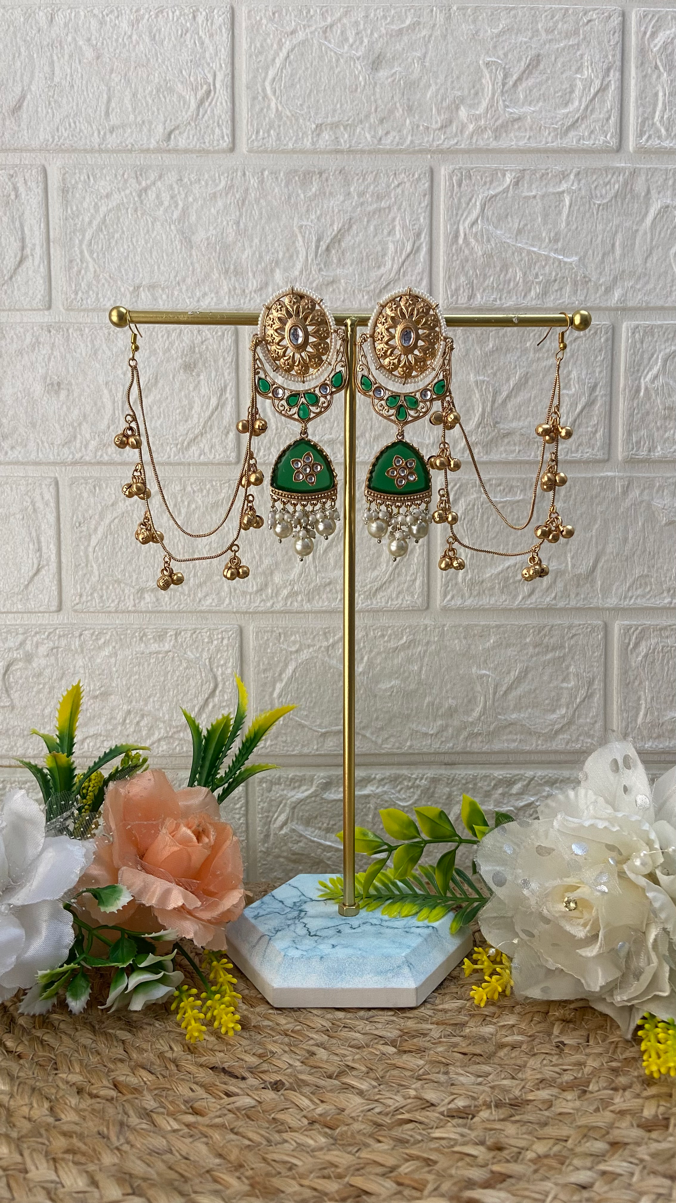 Rajwadi Kaanchain Earrings