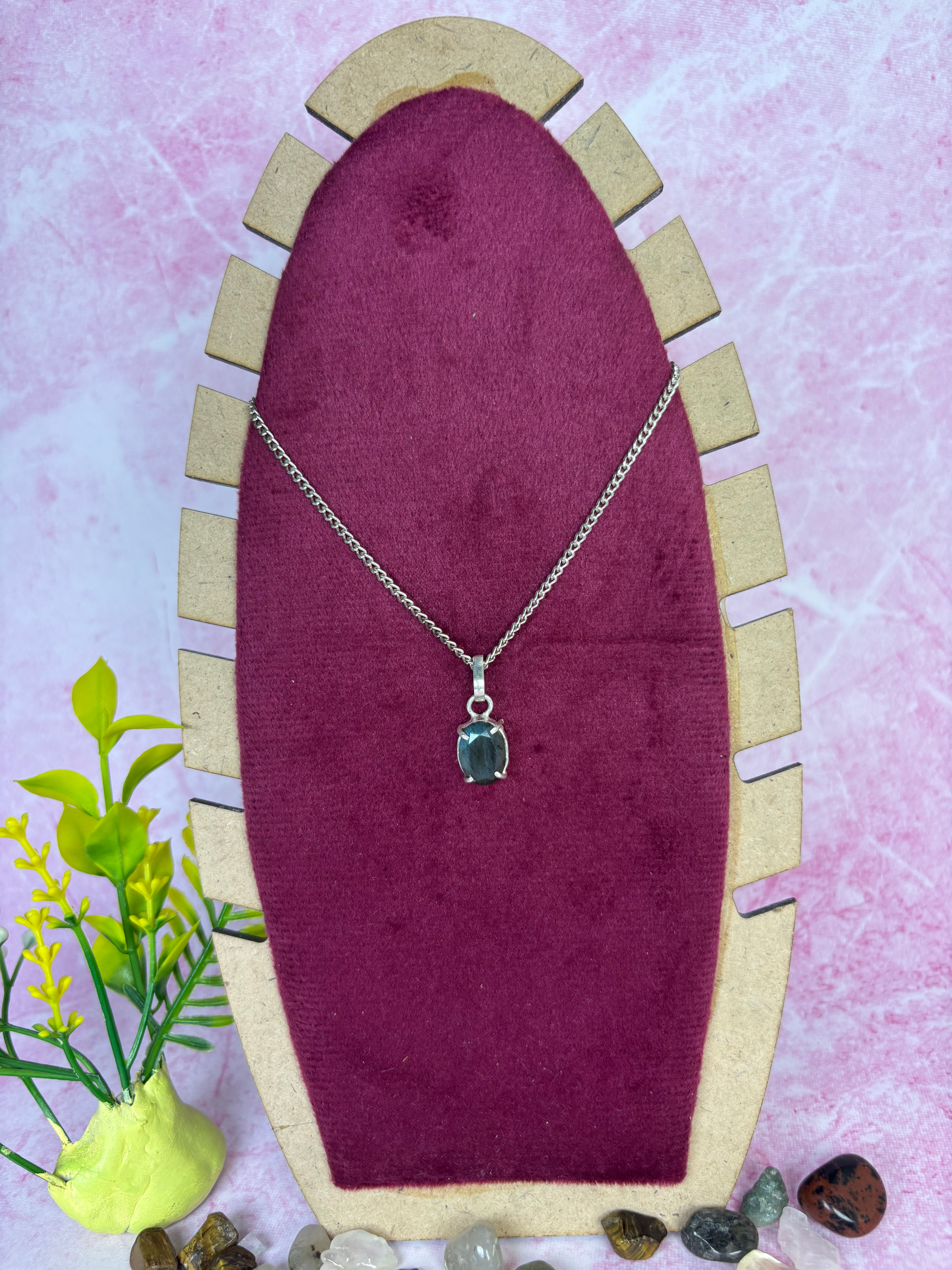Labradorite Gem Cut Pendant