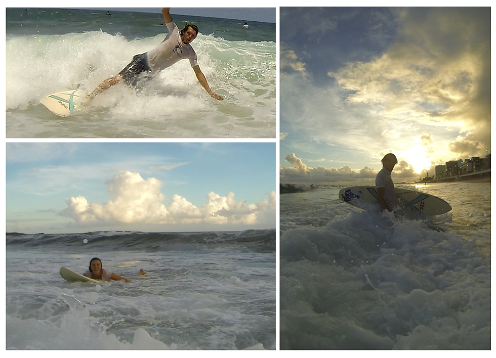 Surfing at Praia da Barra, Salvador