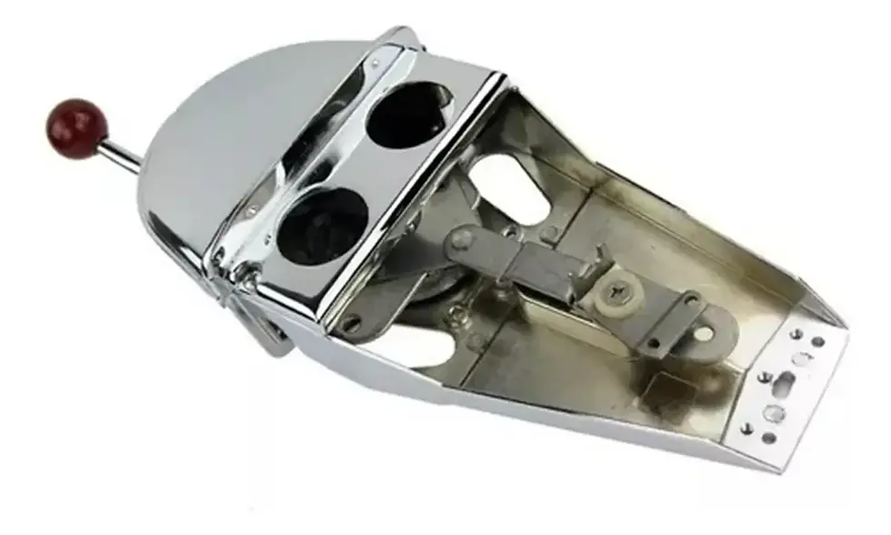 Miniatura: Manete de comando náutico simples aço inox para 1 motor - acelerador e marcha embarcação