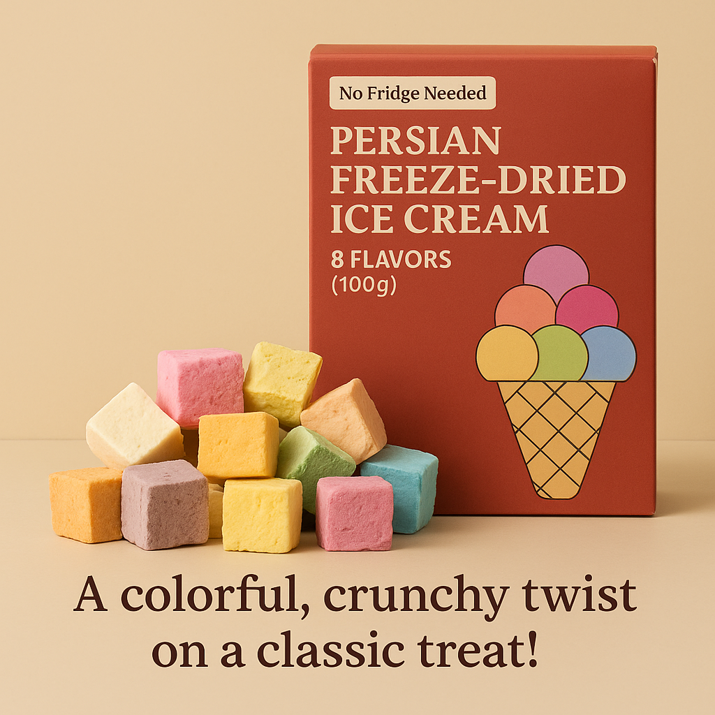 Persian Freeze-Dried Ice Cream – 8 Flavors
