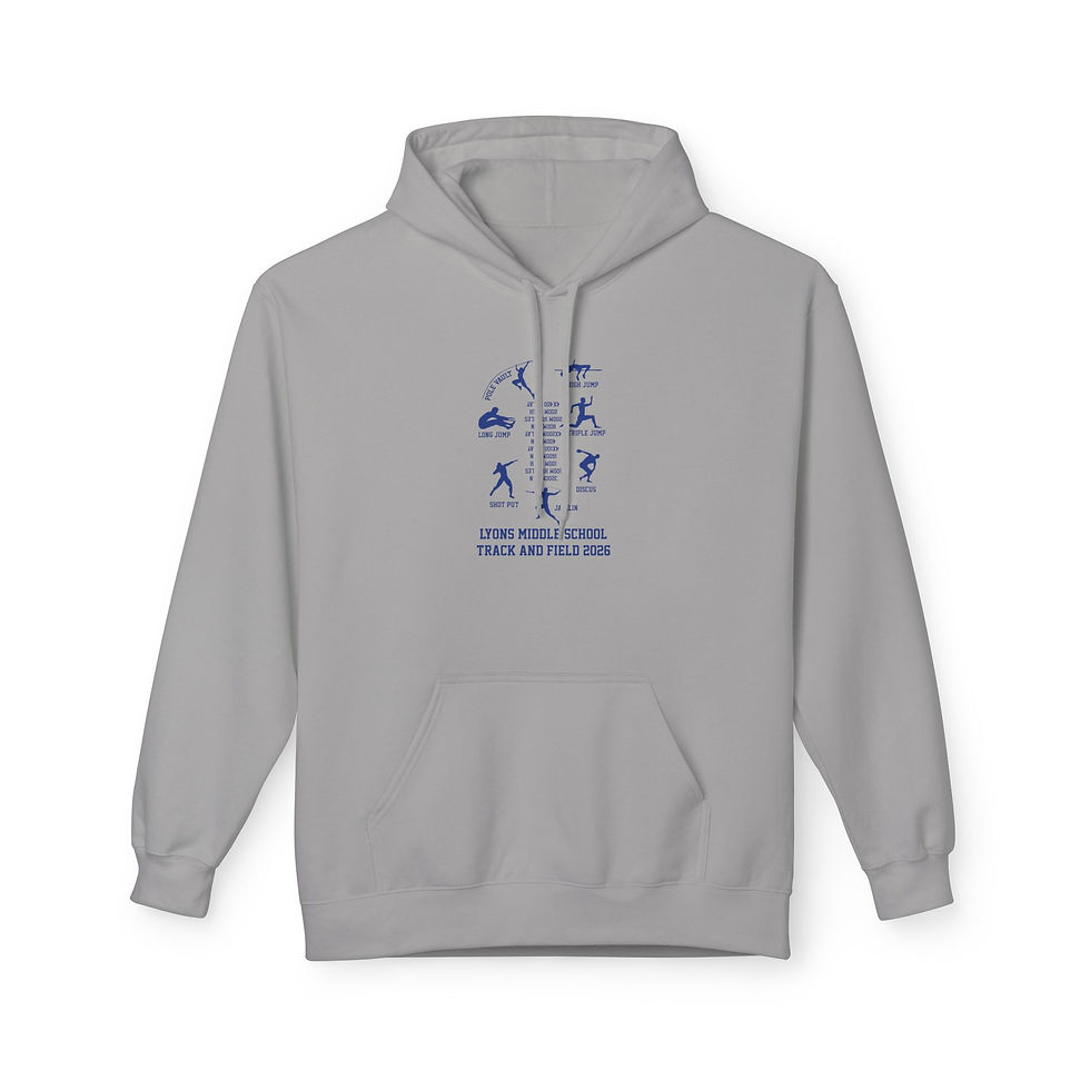 Thumbnail: Track & Field Hoodie — Lofree Middle School Track and Field 2026 Team Sweatshirt