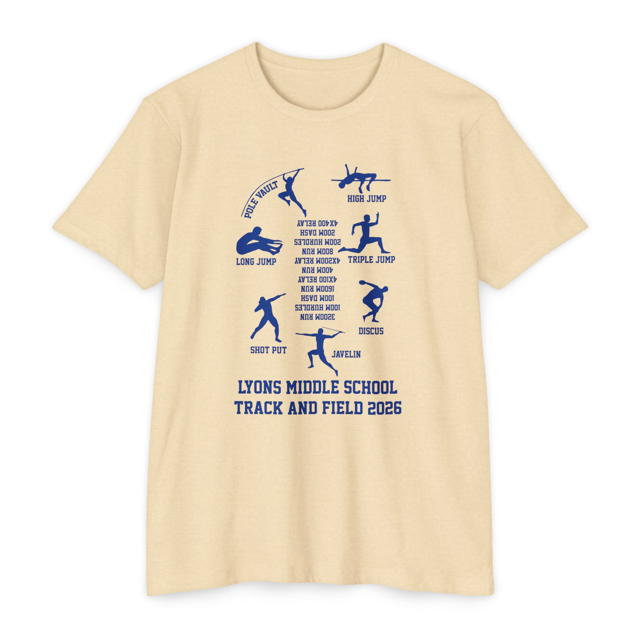 Middle School Track & Field Team T-Shirt — Lyons Track and Field 2026
