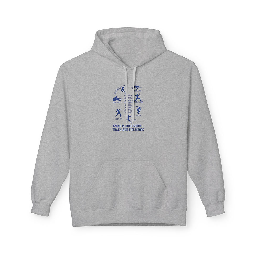 Thumbnail: Track & Field Hoodie — Lofree Middle School Track and Field 2026 Team Sweatshirt