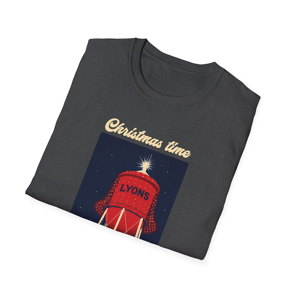 Thumbnail: Christmas Time Lyons Water Tower T-Shirt — Lyons, Kansas Holiday Tee