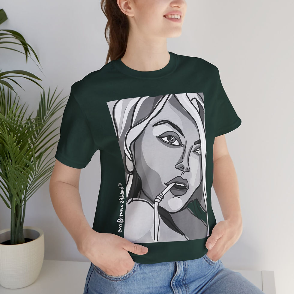 Thumbnail: BRČKO, T-shirt with an author's motif / Artistic print/Eva Beruna Zítková