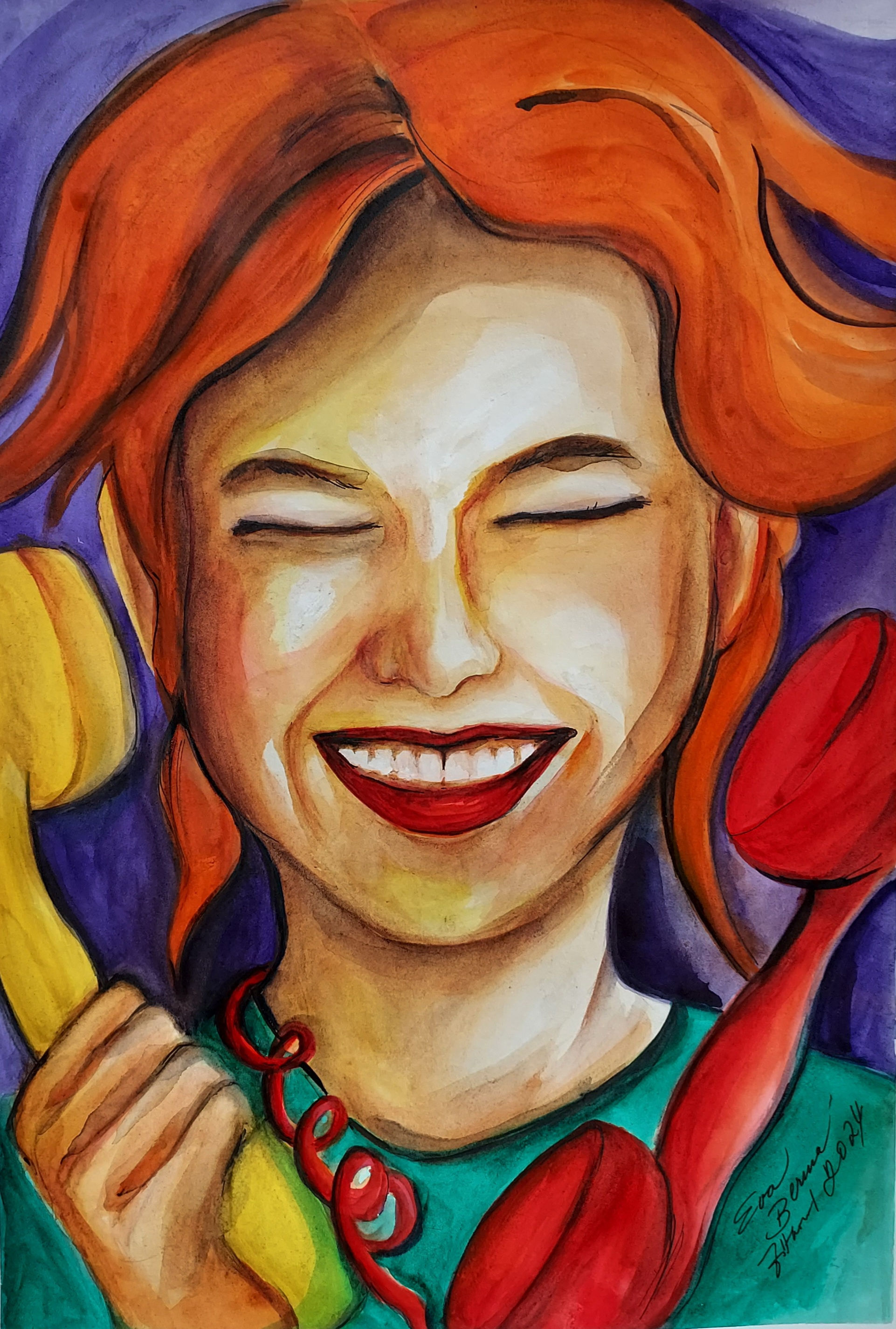 JOKE, originální akvarelová malba