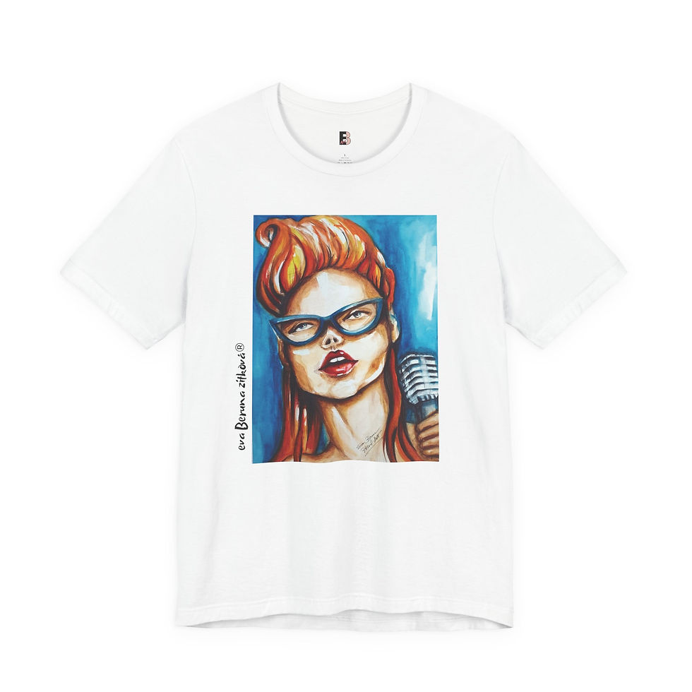 Thumbnail: I AM ELVIS, T-shirt with author's motif - Artistic print/ Eva Beruna Zítková