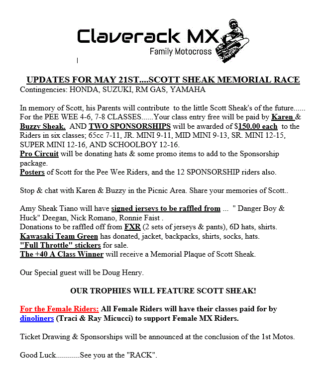 Claverack MX Over 40 Years of Motocross Racing n Upstate NY