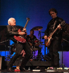 Teddy Rondinelli performs with Amber's band at Theatre Three, Port Jefferson, NY.