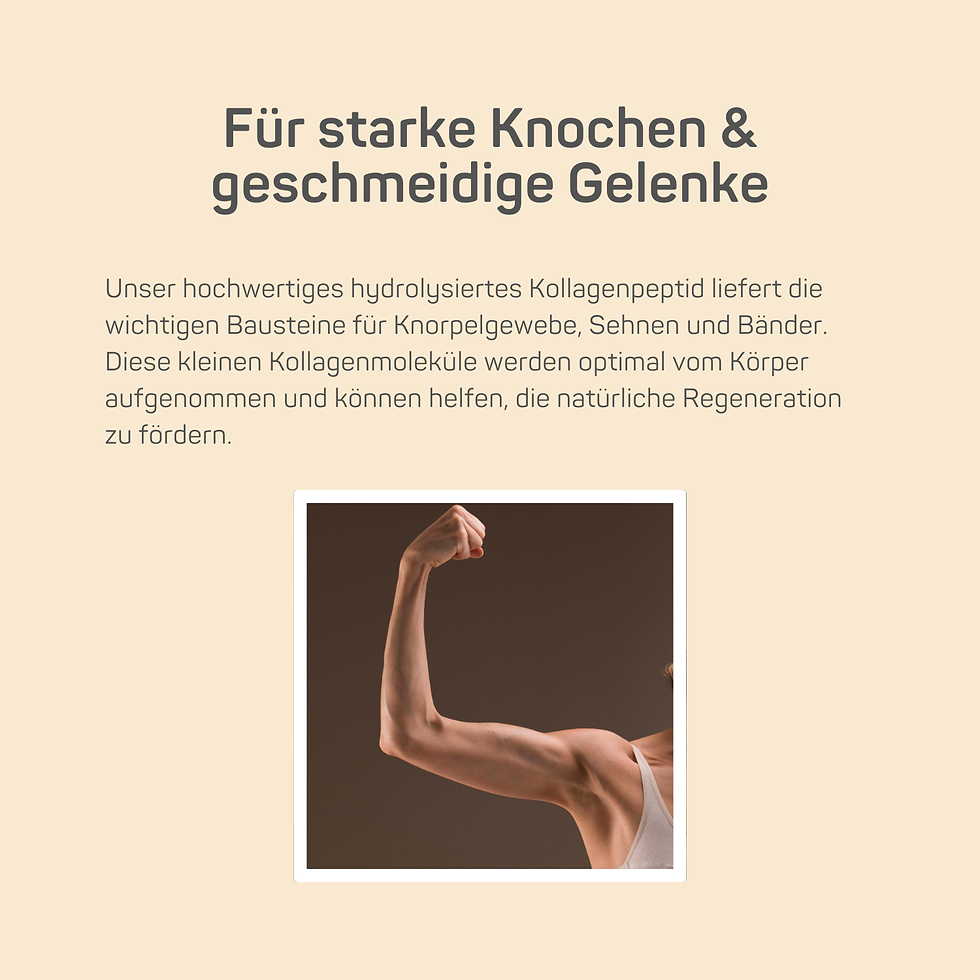 Miniaturbild: Foto von einem weiblichen Oberarm und Beschreibung zu Kollagenpulver Glow Effekt