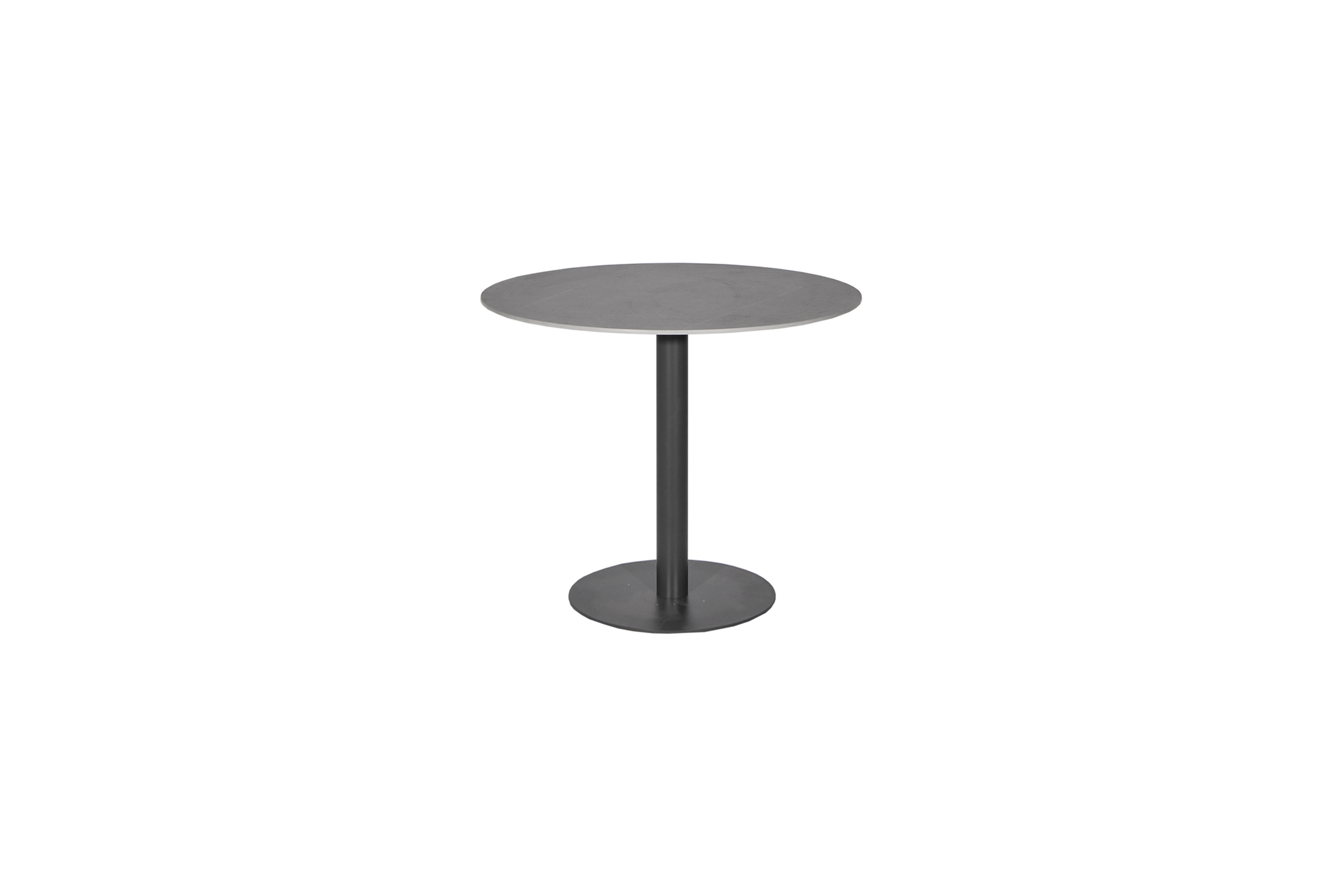 Go Cafe Table, 35'' Rd, Sintered Stone Top, Grey