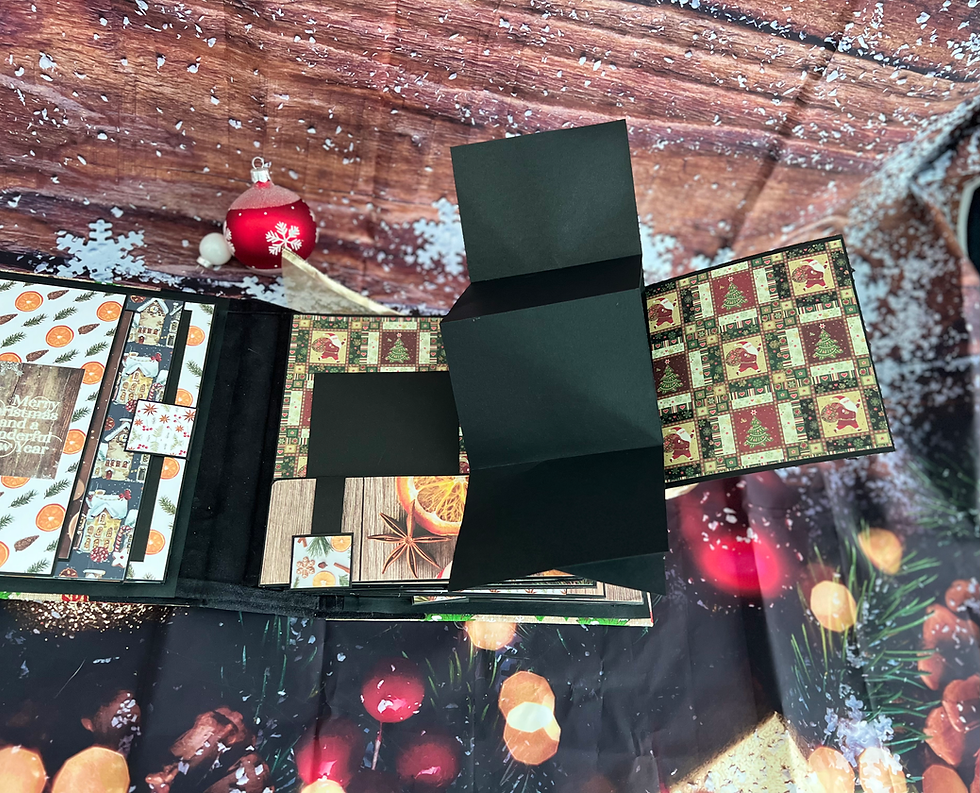 Miniature : Album photos pop-up scrapbooking "Douceur de Noël " lumineux