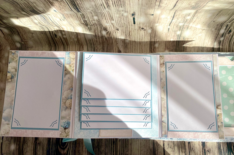 Miniature : Album photo scrapbooking pop-up "Coton candy " création unique