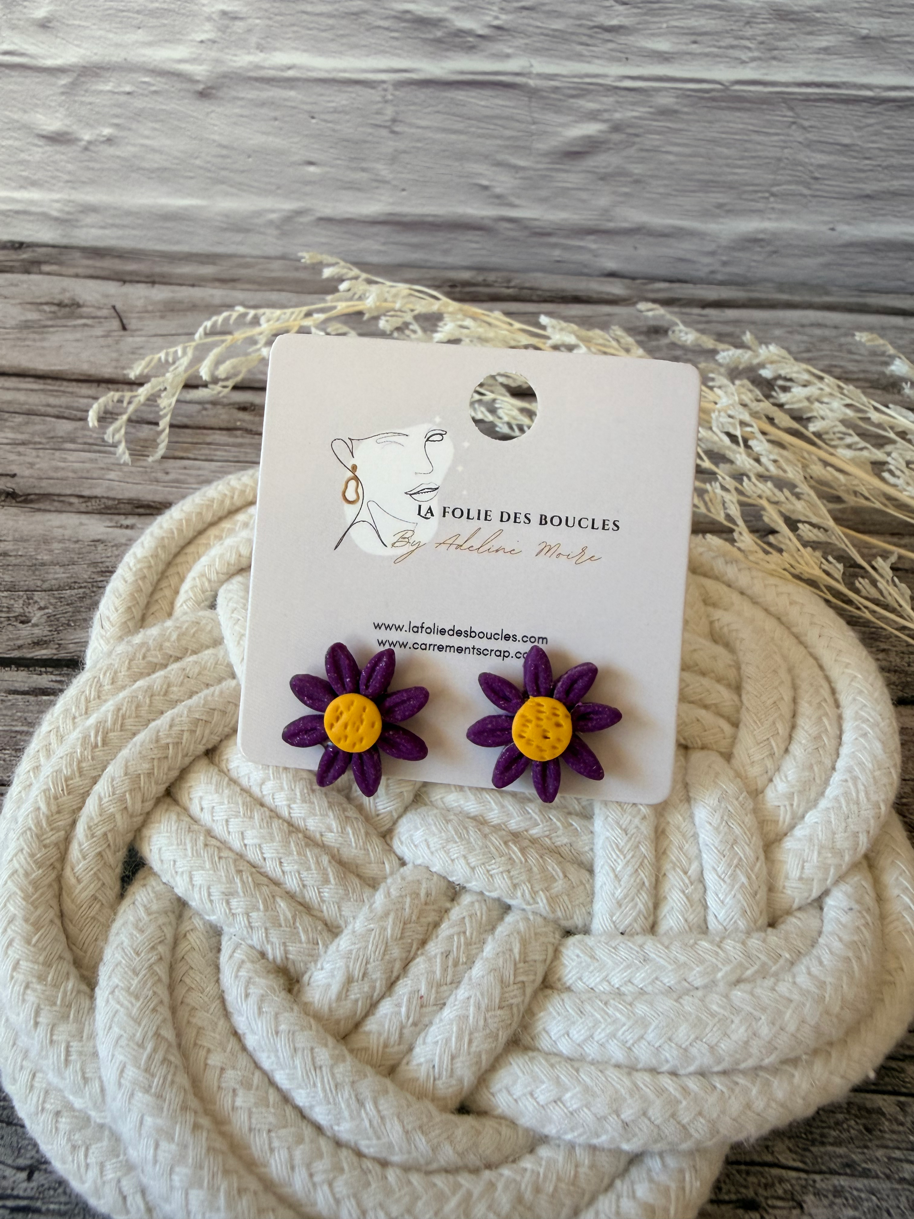 Boucles d’oreilles mini marguerite