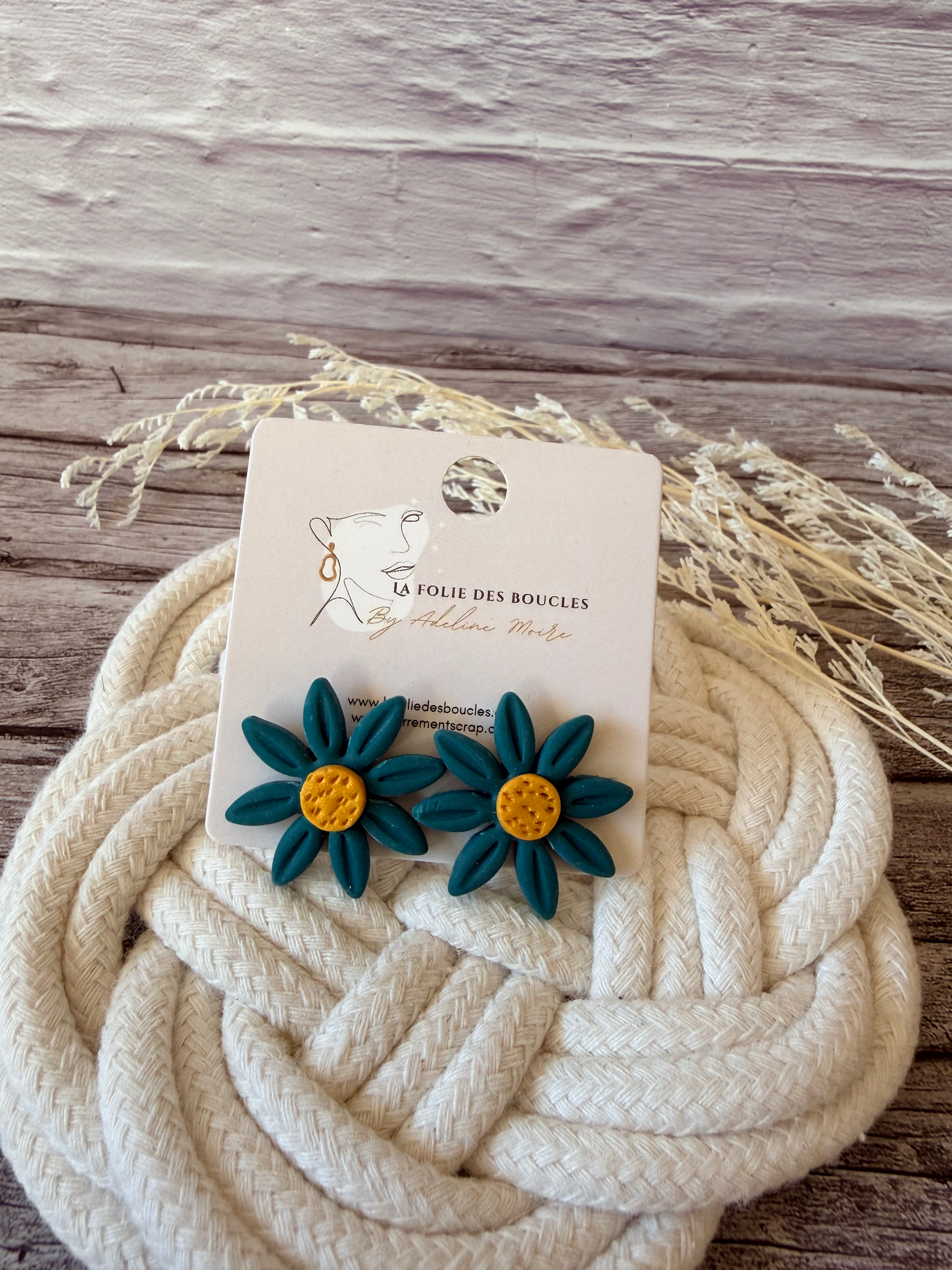 Boucles d’oreilles marguerite