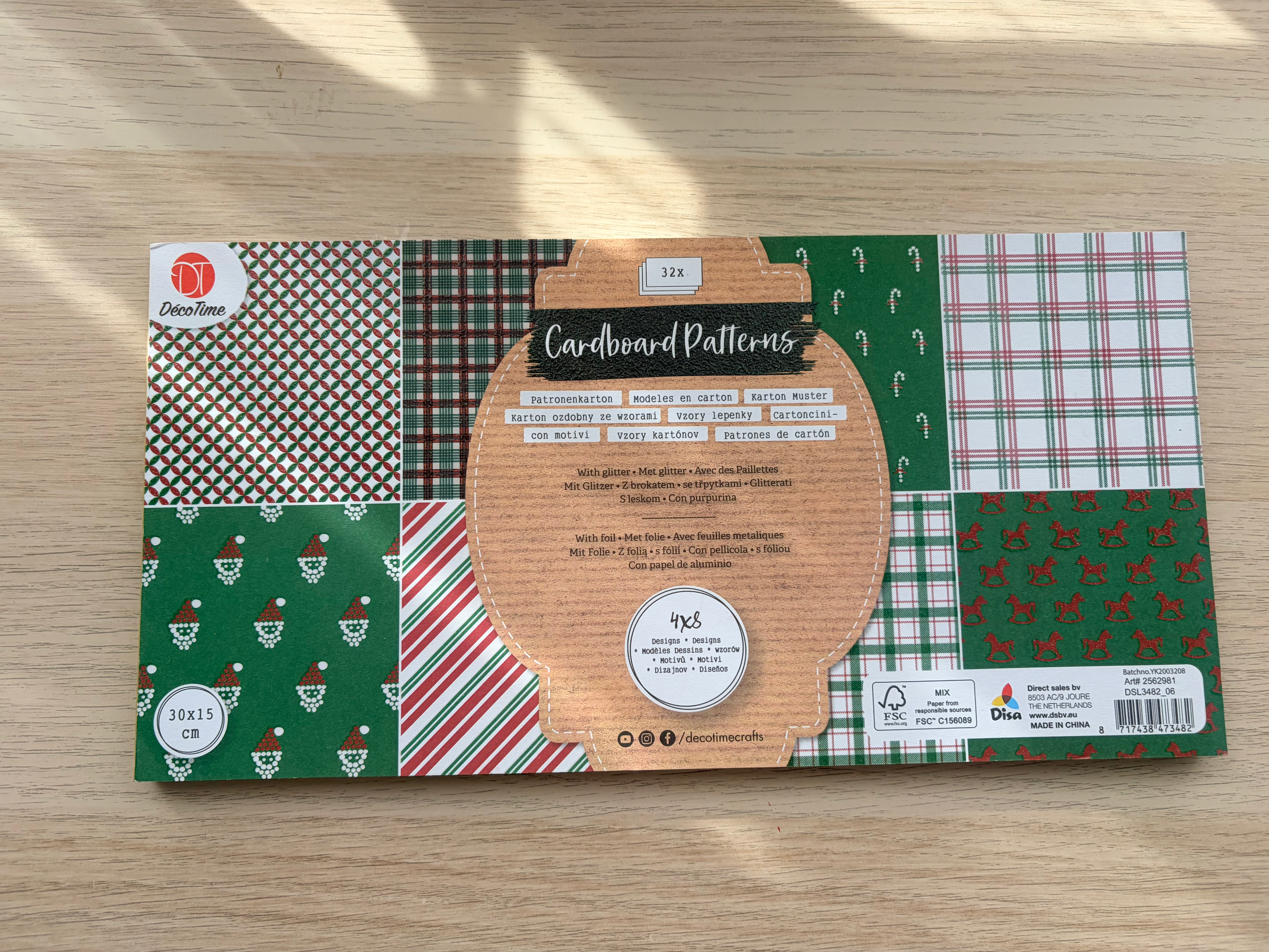 🎅 Bloc Scrapbooking 15x30 cm – Motifs Noël Traditionnels – Craft Sensation