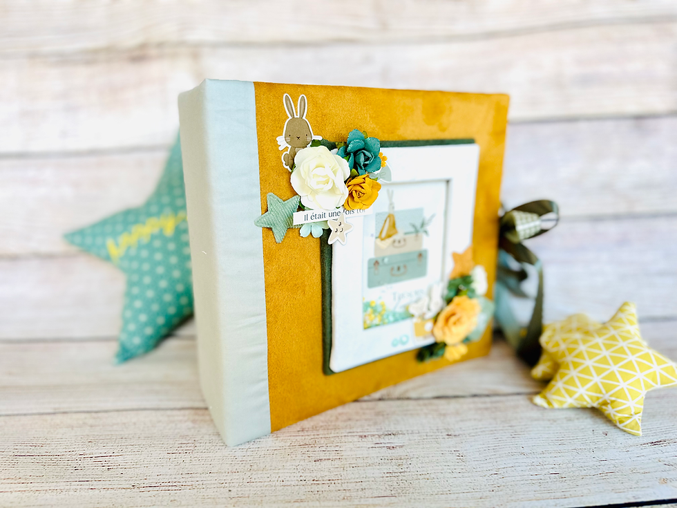 Miniature : Album photo scrapbooking pop-up "Á petits pas" création, artisanal