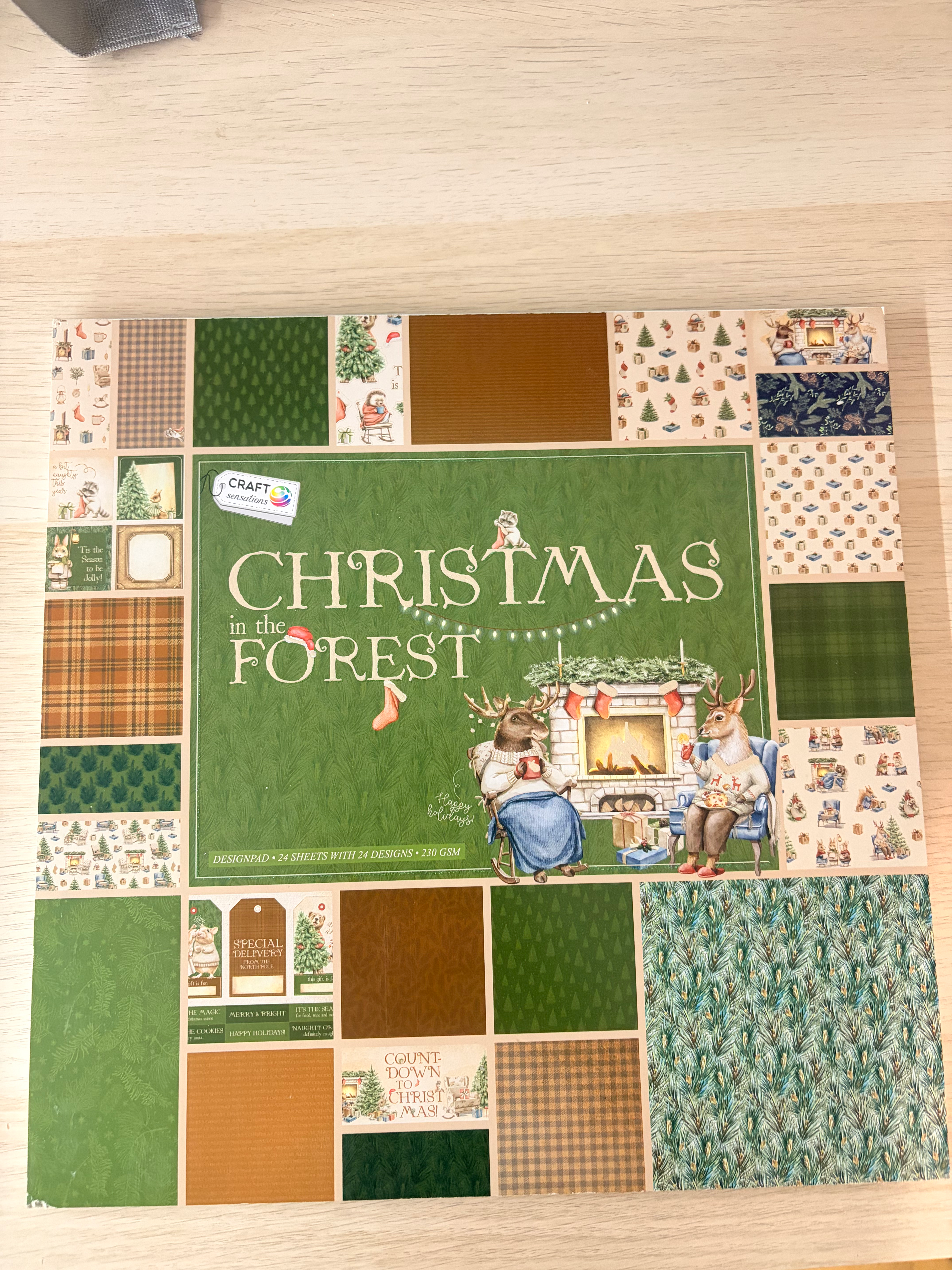 Bloc de papier scrapbooking Christmas in the Forest – Craft Sensations 🌲🦌