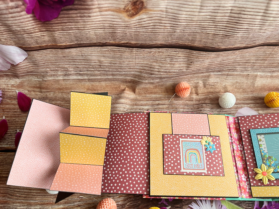 Miniature : 🌼 Album photo Scrapbooking "Good Vibes" – Pop-up & fleurs