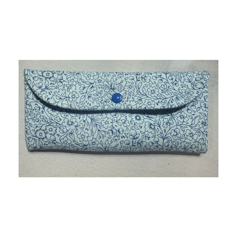 Pale Blue Paisley Liberty Glasses Case