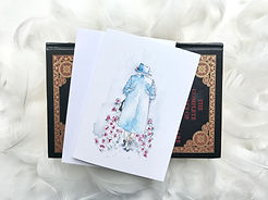 The Queen in blue from The Royal Collection of River Swan of Avon by Naomi Hands-Smith