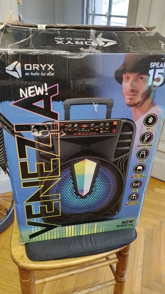 Miniatura: 🔊 Parlante Portátil Oryx Venezia Mic BT 15 | 40W | Con micrófono | Bluetooth |