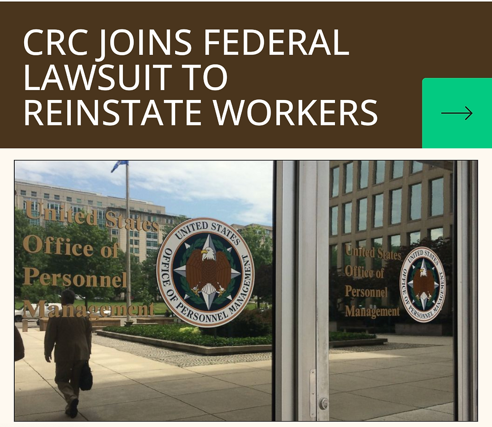 CRC Joins Federal Lawsuit To Reinstate Workers