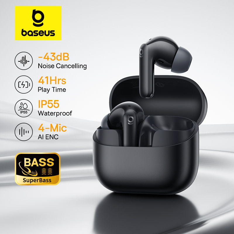 Fones de ouvido Bluetooth 6.0, Baseus.