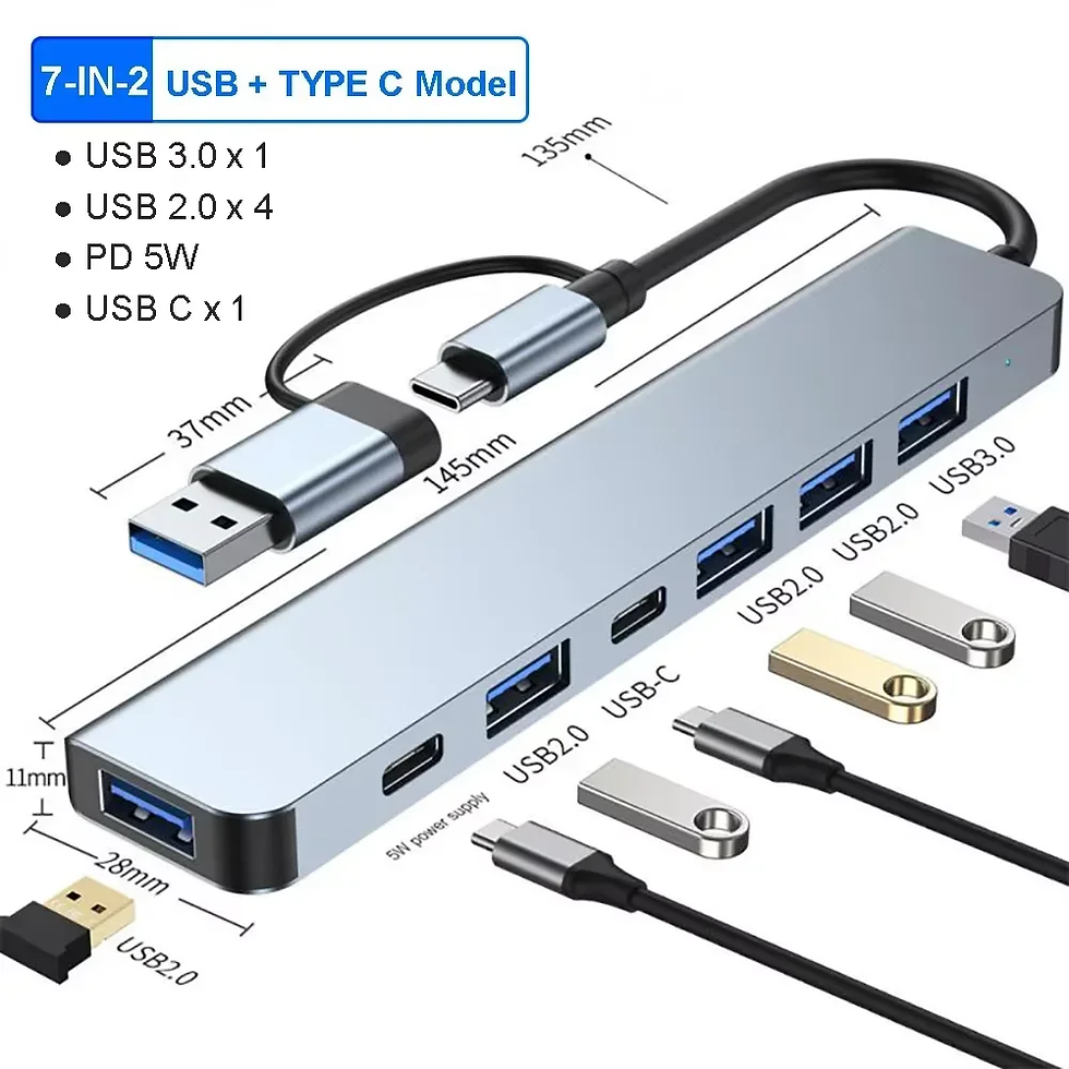 Miniatura: Adaptador hdmi, telefone, computador 3x1 -HDMI-USB-PD