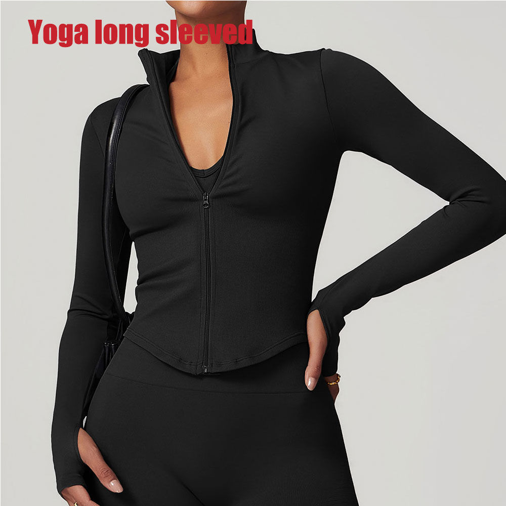 Jaqueta com zíper feminina, fitness.