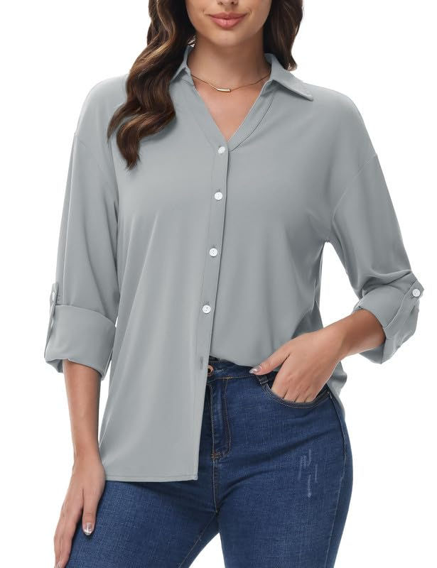 Miniatura: Camisa feminina chiffon com Botões, TacVasen
