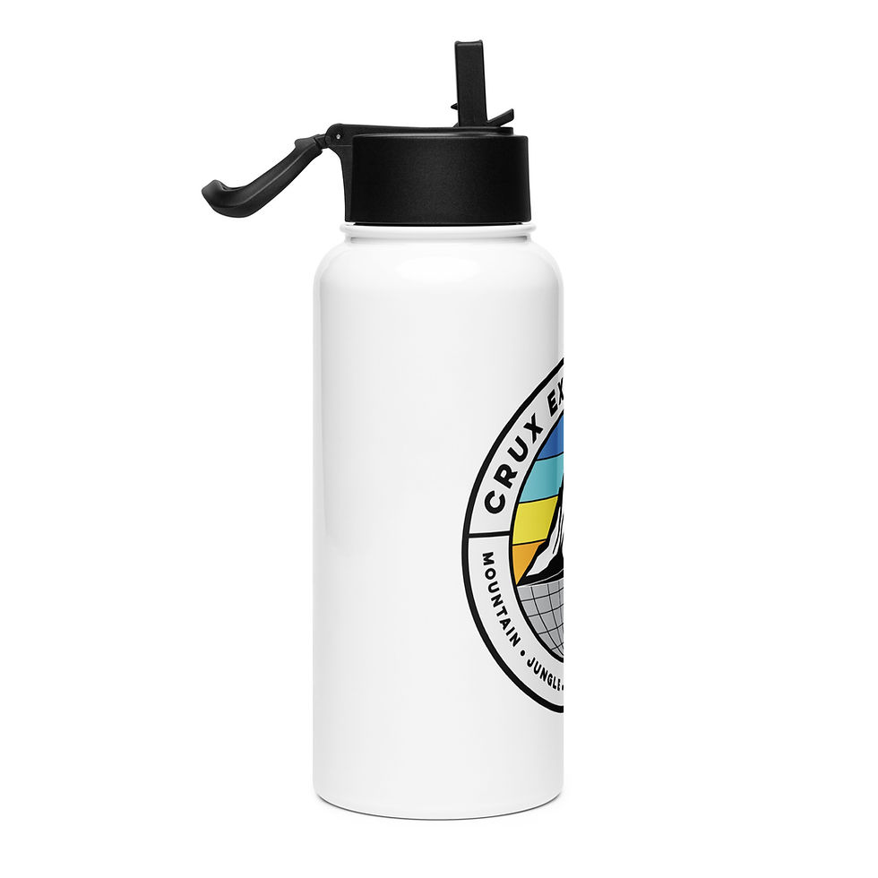 Thumbnail: Stainless steel water bottle with a straw lid
