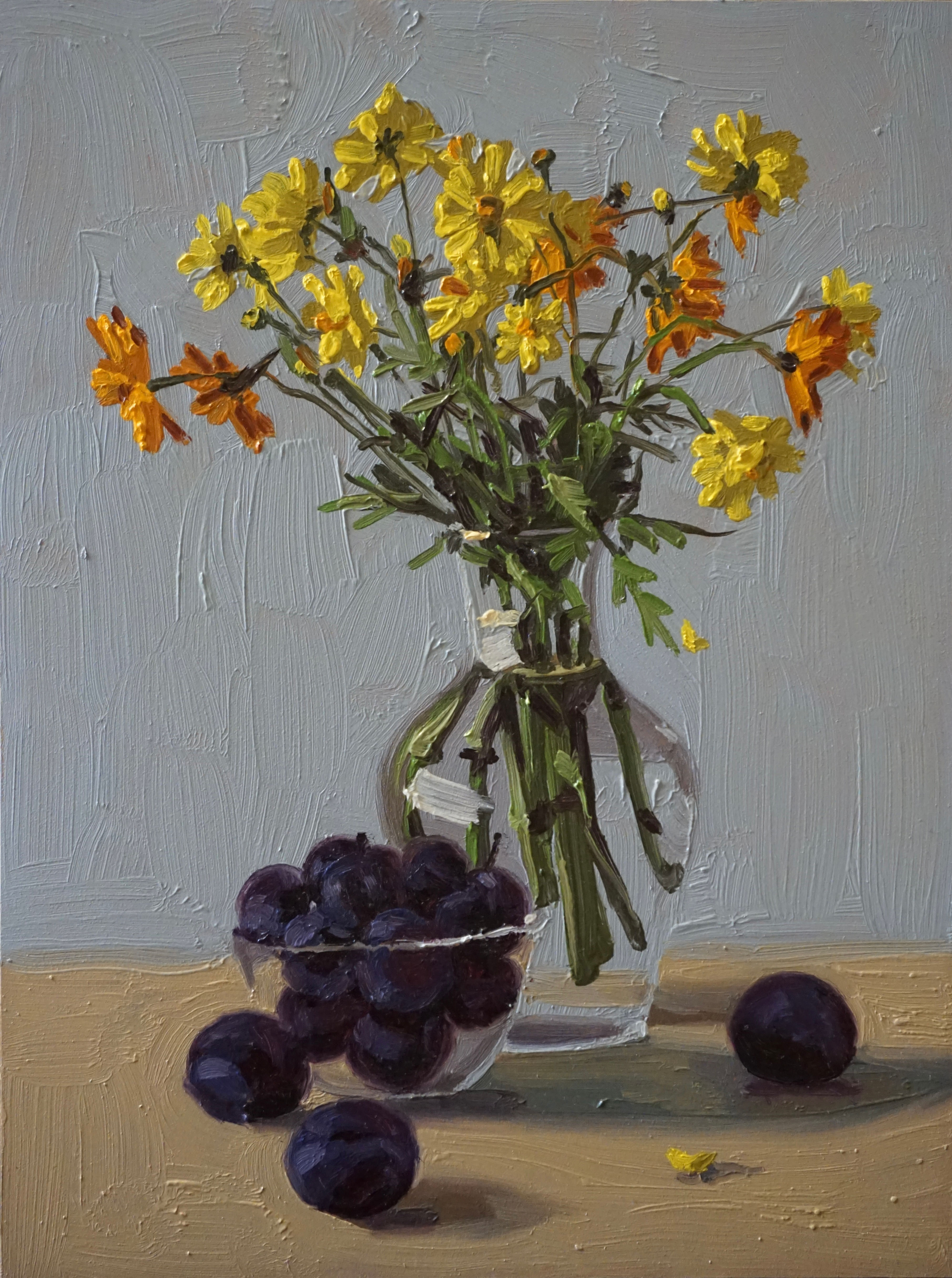 Auvillar, France: Flowers and Plums